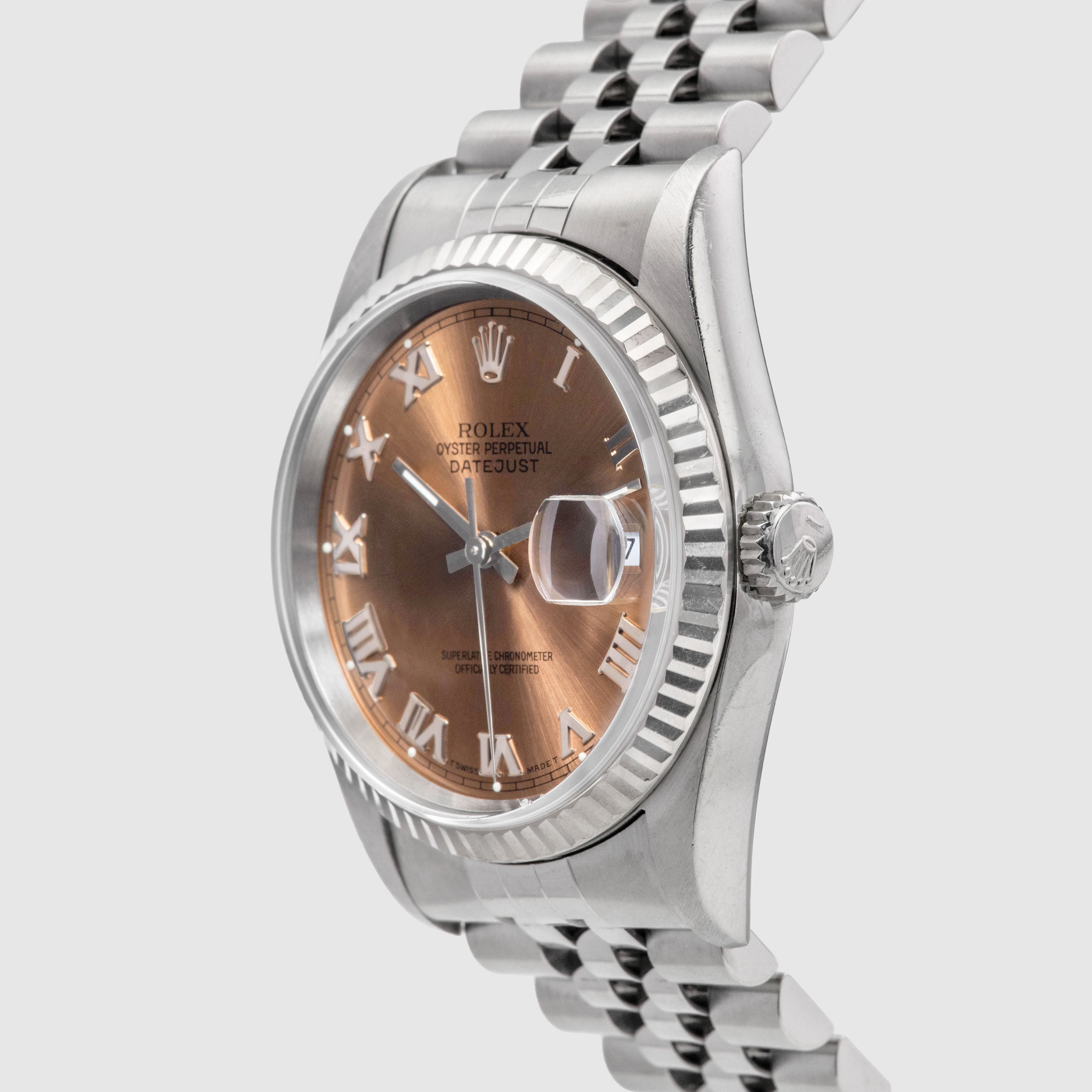 1996 Rolex Datejust St/WG Salmon Dial Ref. 16234 (Box & Paper)