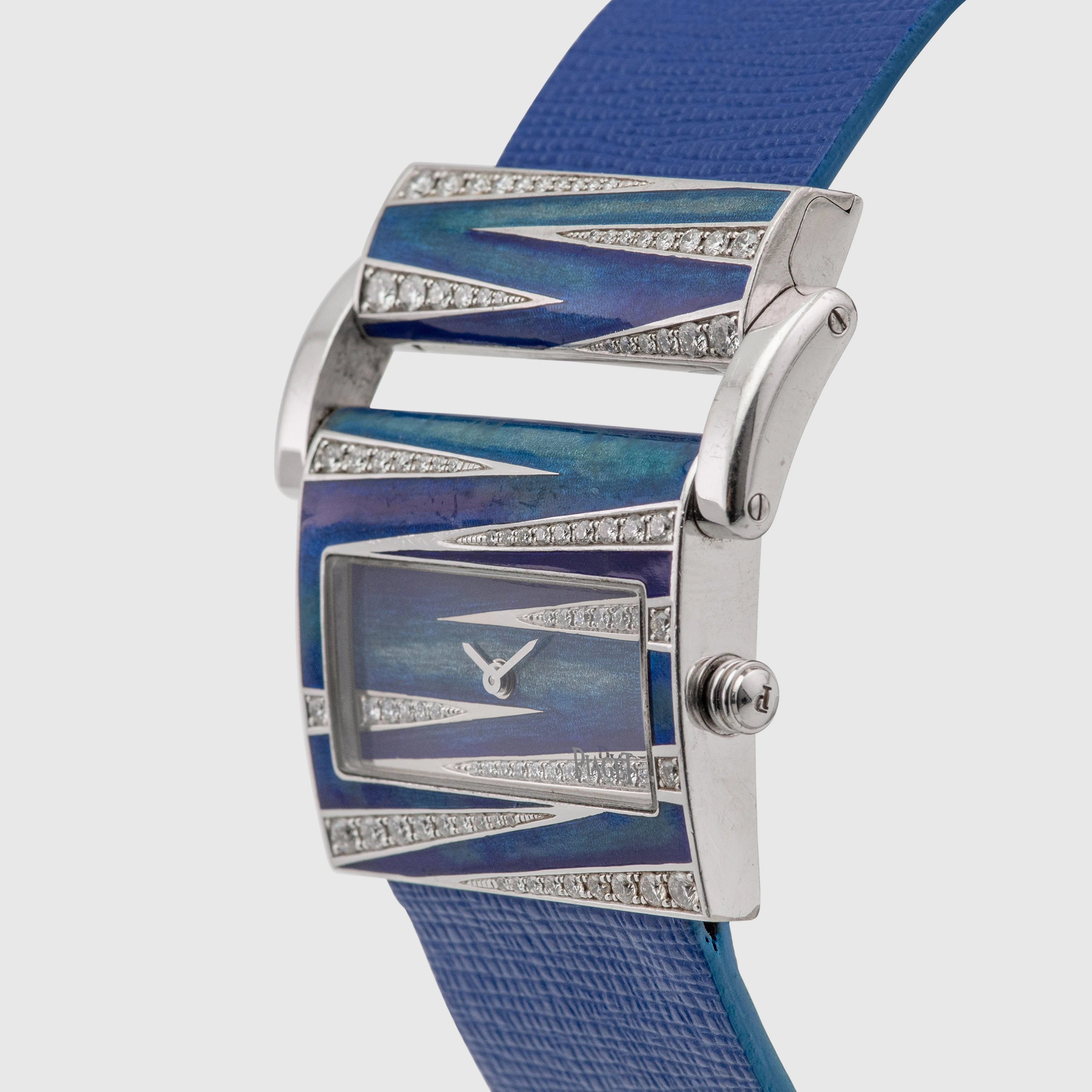 2000's Piaget Miss Protocole 18k White Gold Enamel Dial Ref. PL0317 (with Papers)