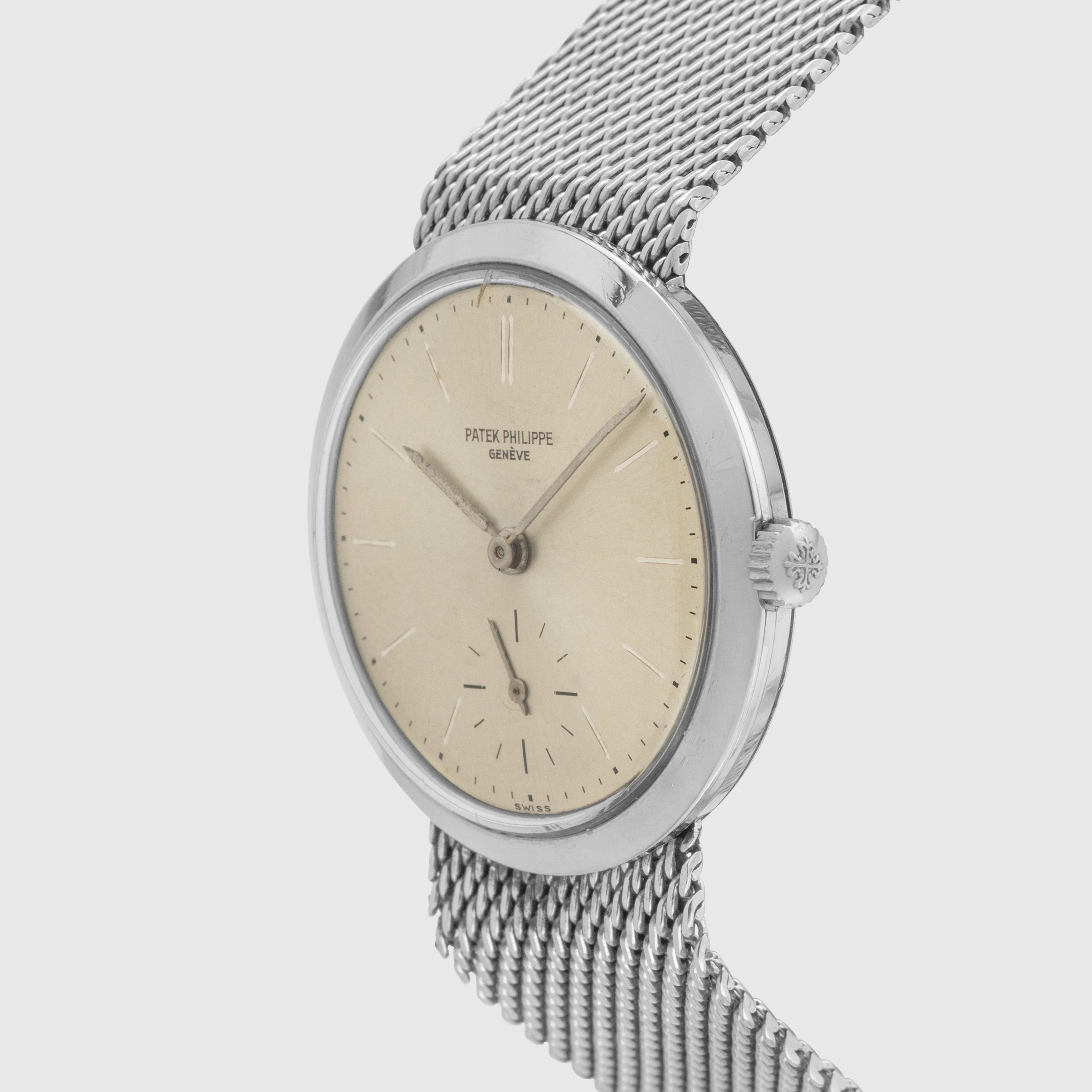 1958 Patek Philippe Calatrava Stainless Steel Millanaise Bracelet Ref. 3418