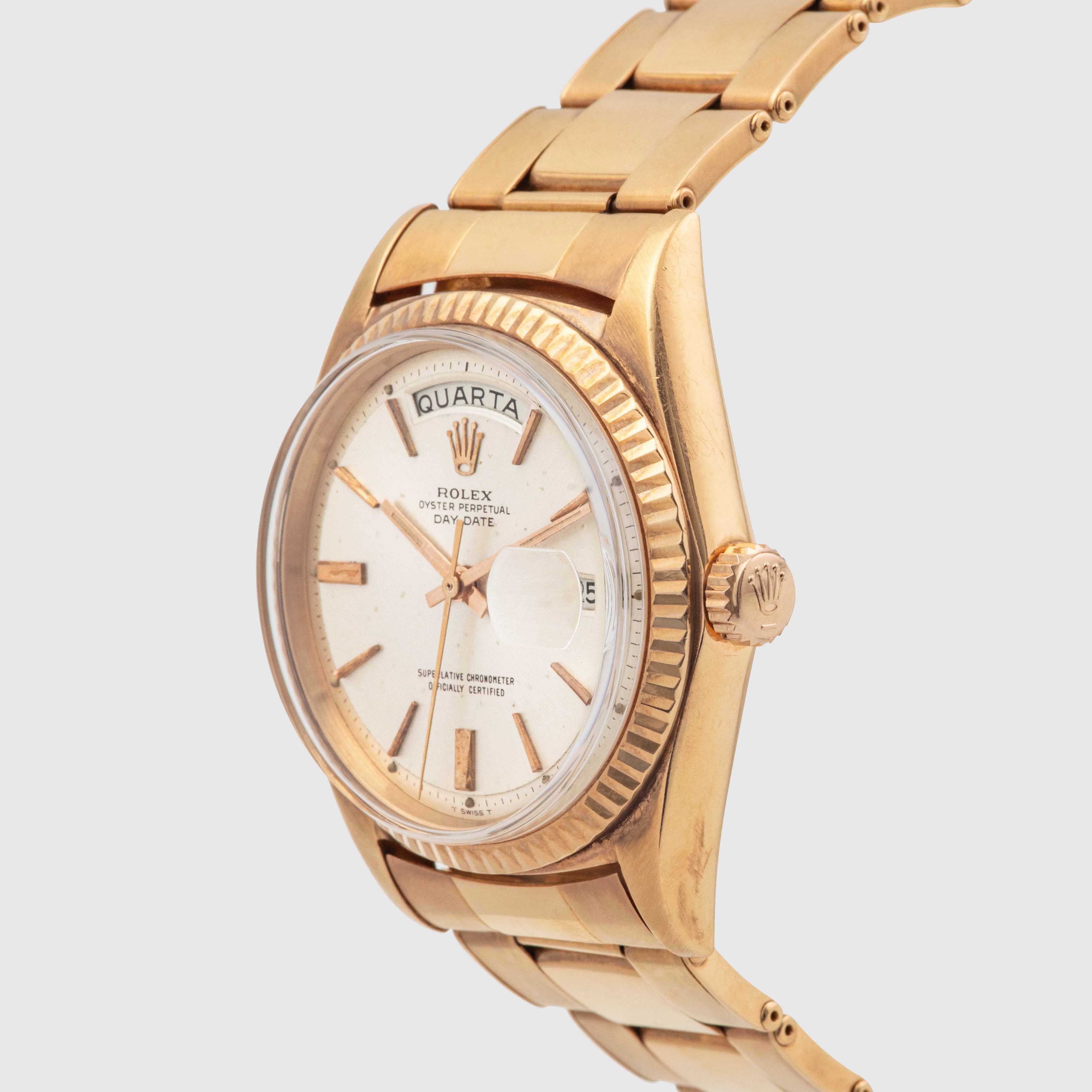 1966 Rolex Day Date Pink Gold Gay Frères Oyster Bracelet Ref.1803