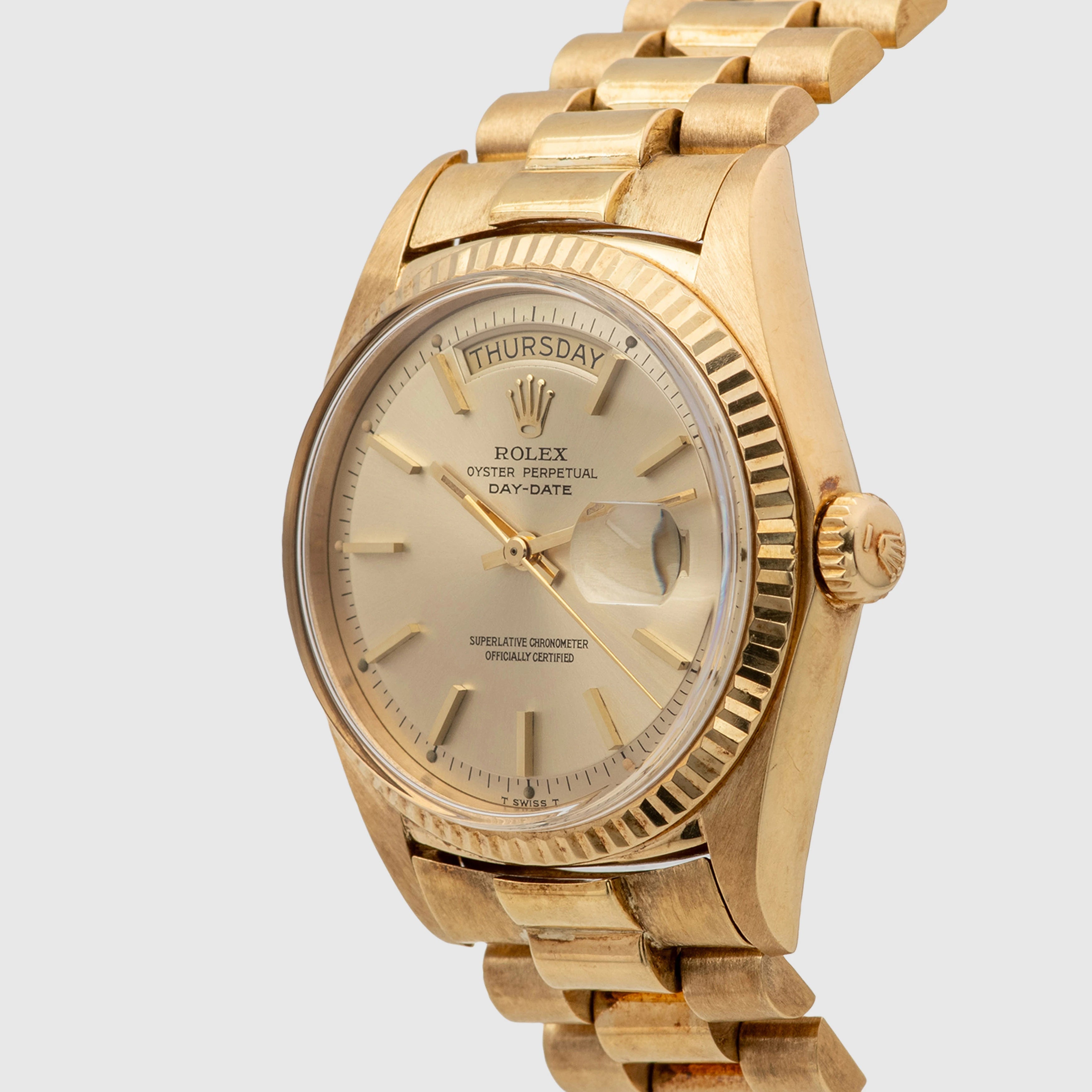 1970 Rolex Day Date Champagne Big Logo Clasp Ref. 1803