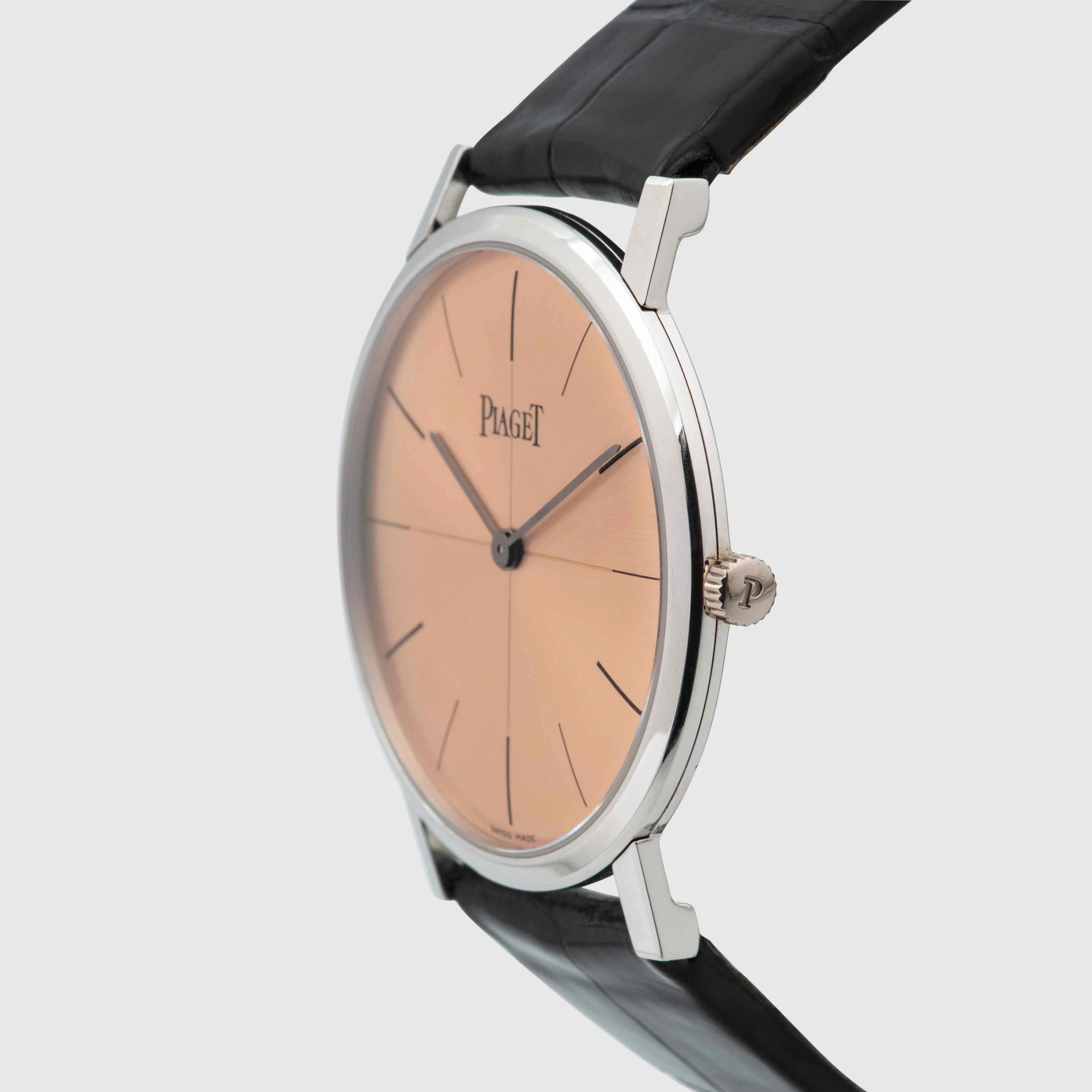 2000's Piaget Altiplano 'Ultra thin' Platinum Salmon Dial Ref. 9710