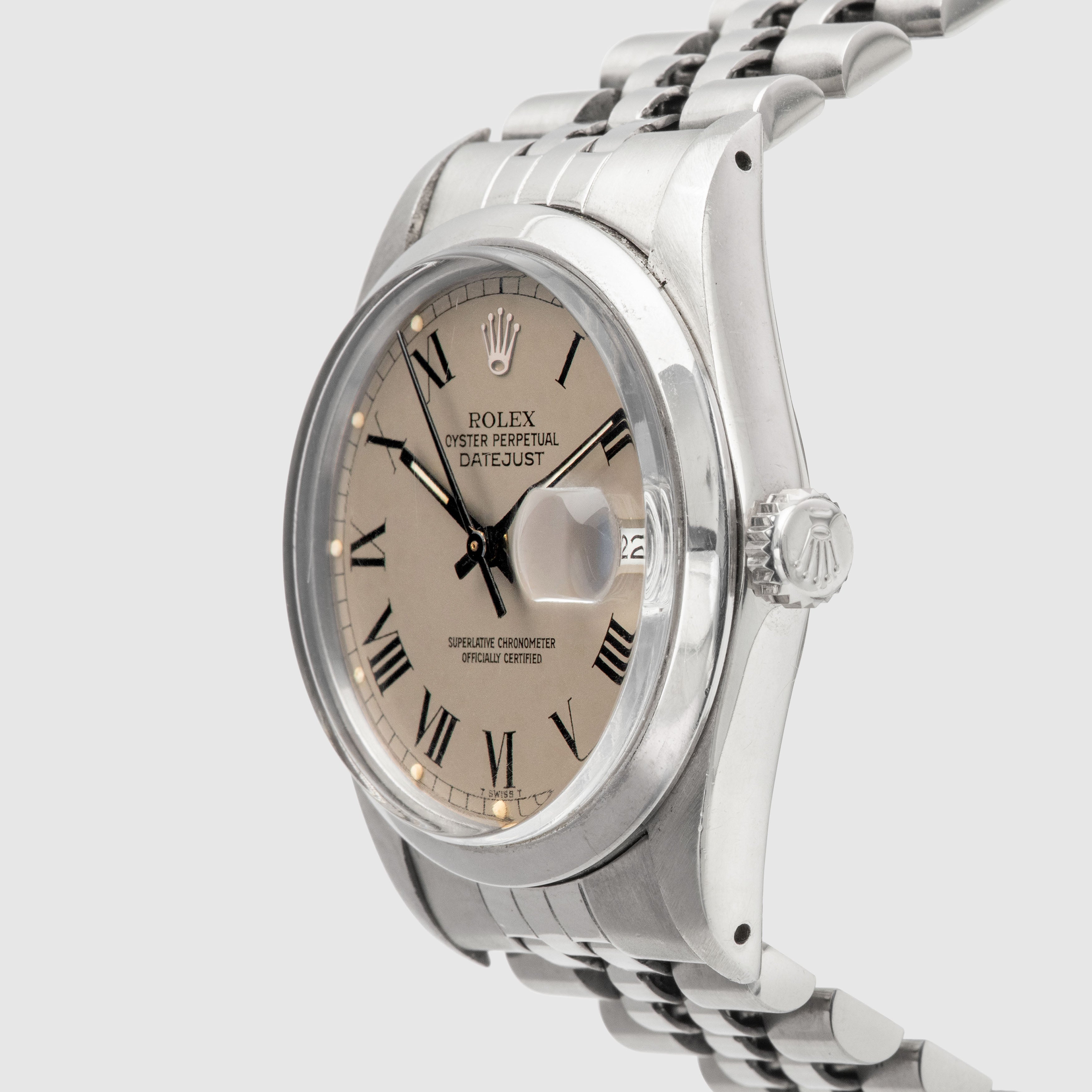 1983 Rolex Datejust Grey Buckley Dial Ref. 16000 (Full Set)