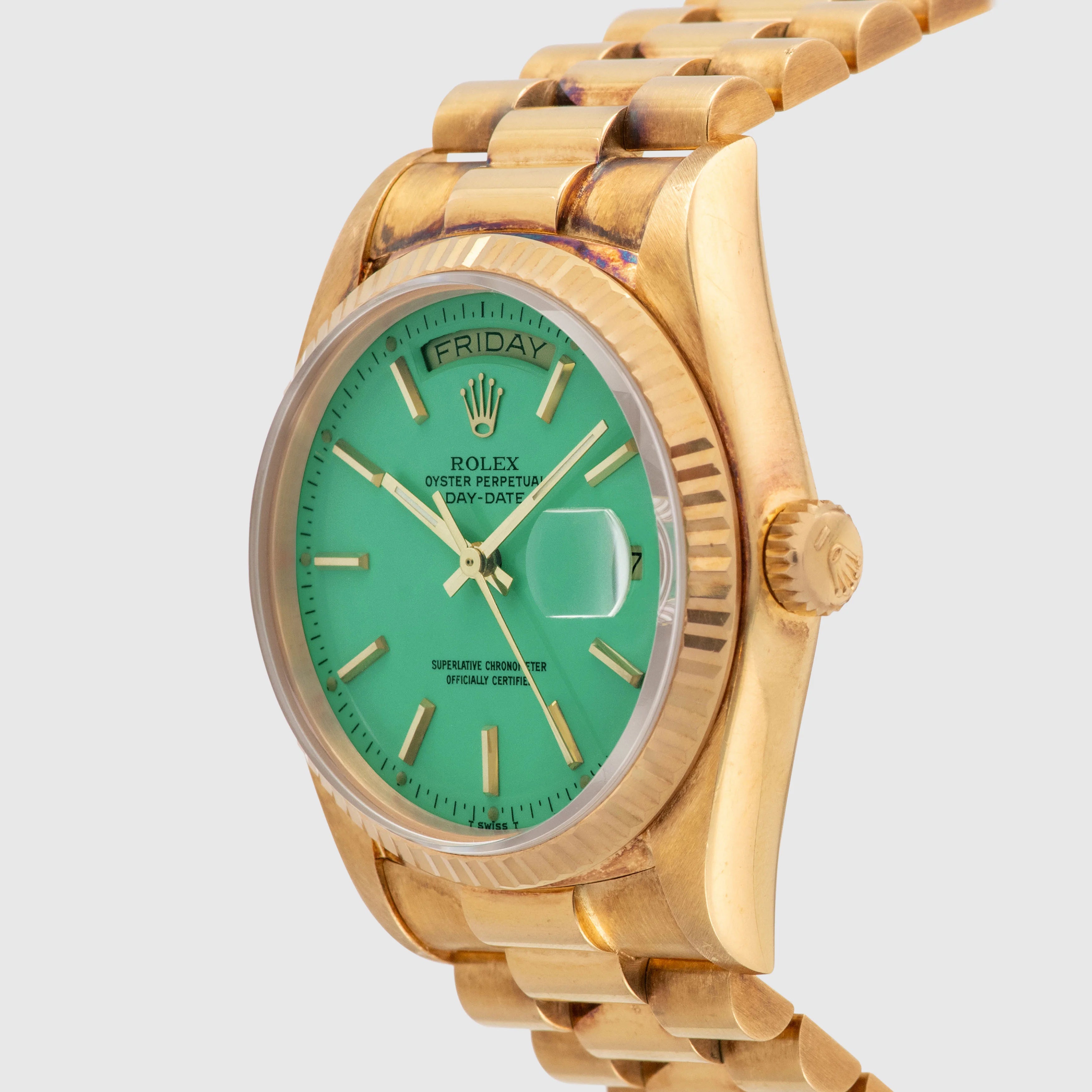 1986 Rolex Day Date Seafoam Stella dial 'Mint' Ref. 18038