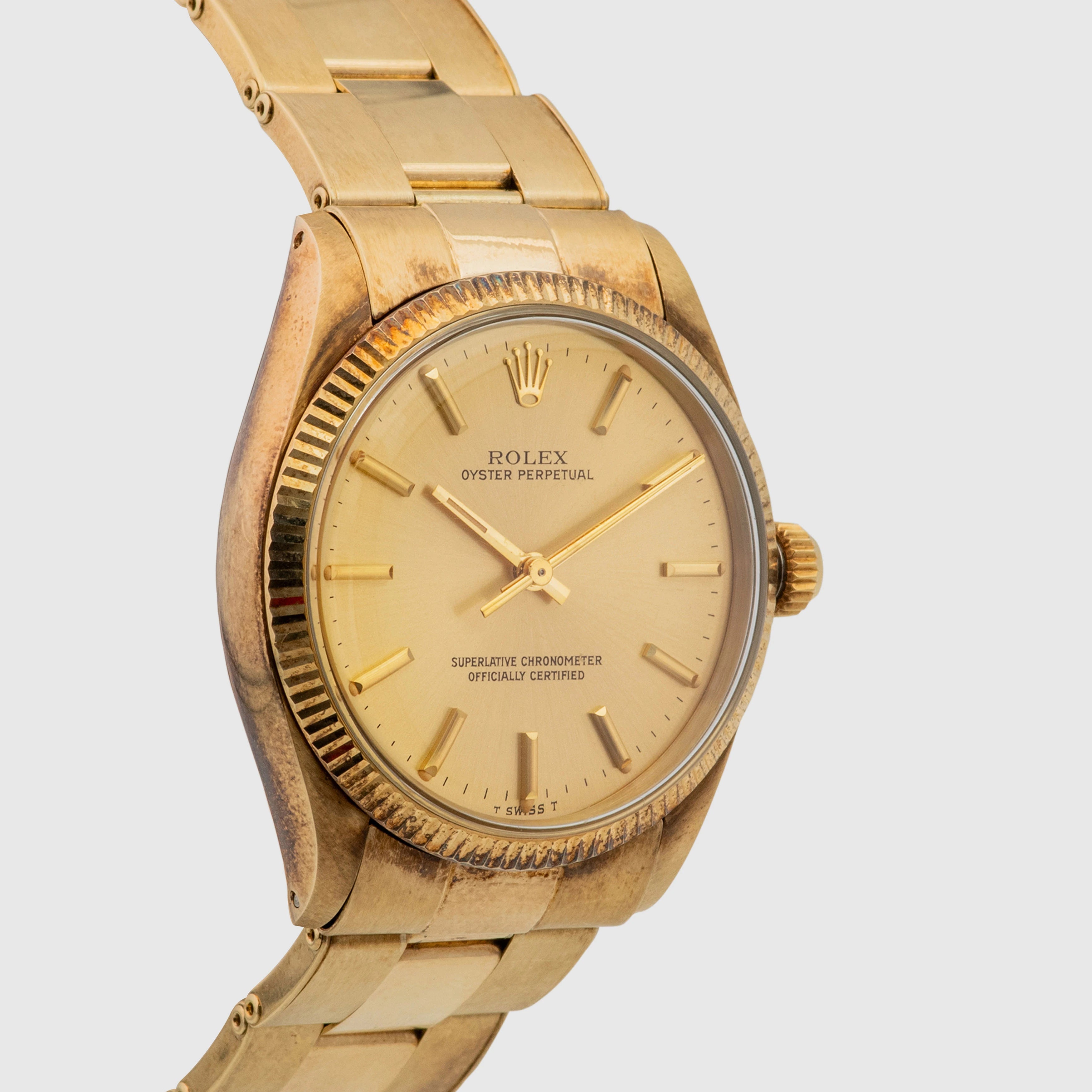 1976 Rolex Oyster Perpetual 18k Yellow Gold 'NOS' Ref. 1005