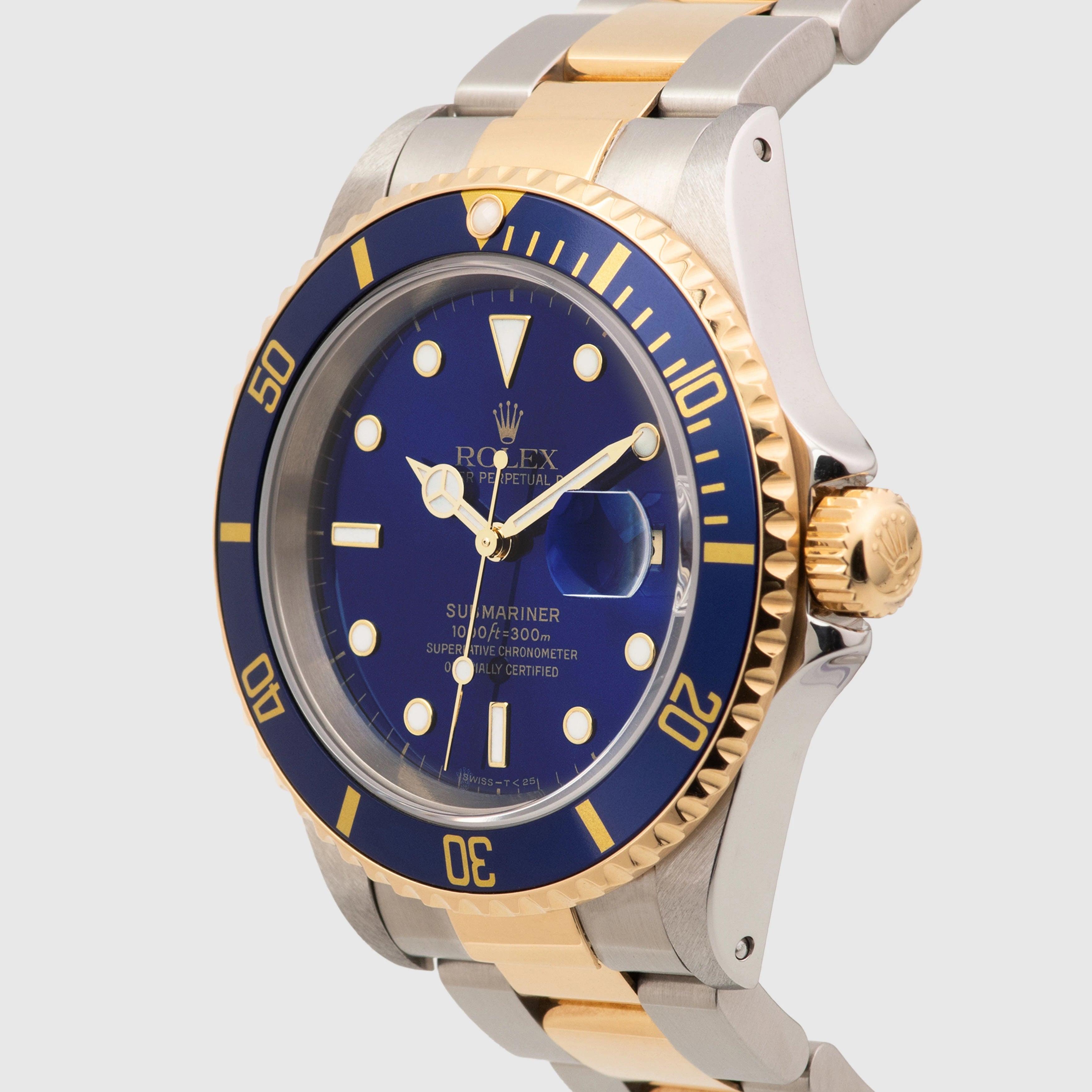 1997 Rolex Submariner Blue Dial St/G Ref. 16613 (with Orig. Papers and CPO Warranty)