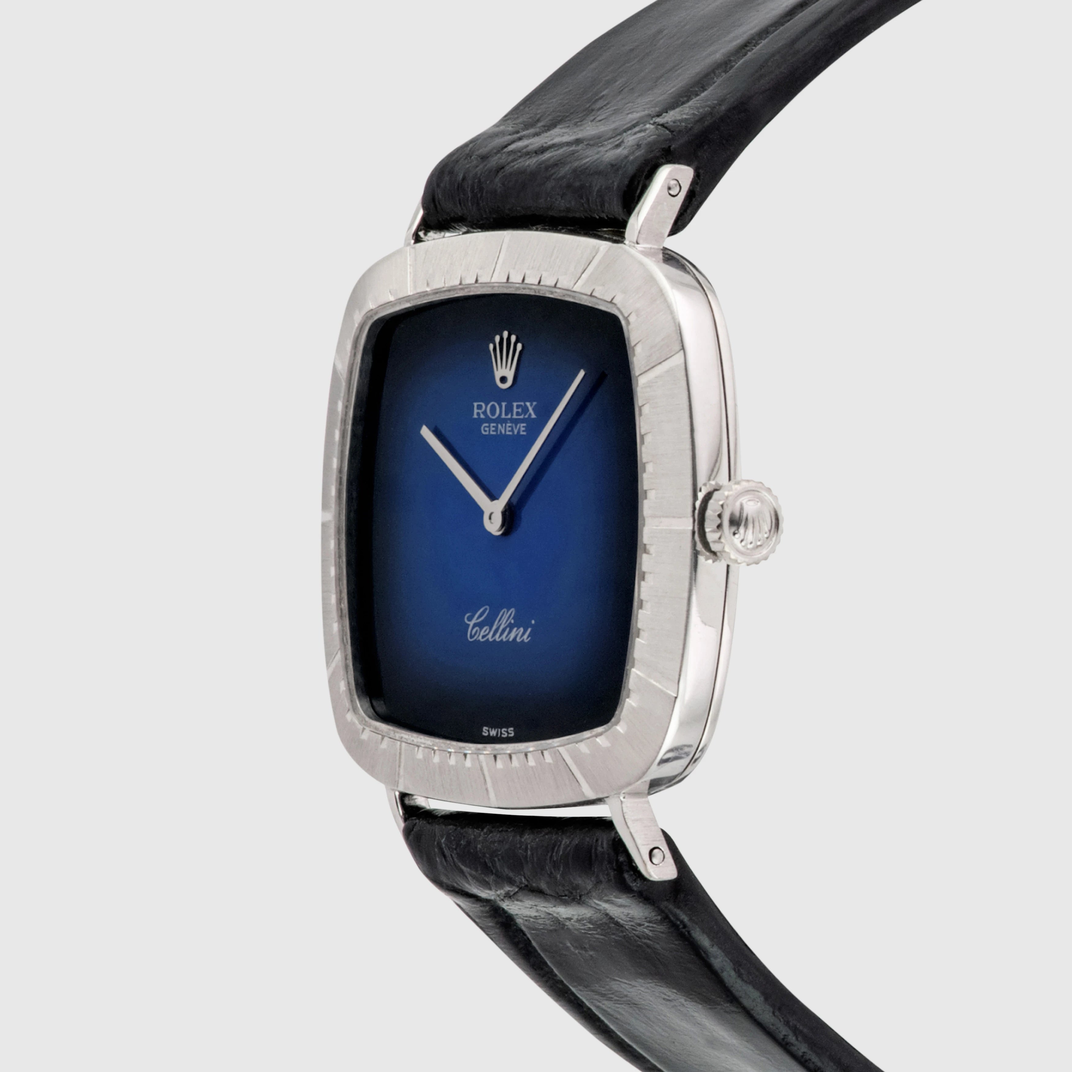 1981 Rolex Cellini Blue Vignette Dial White Gold Ref. 4084