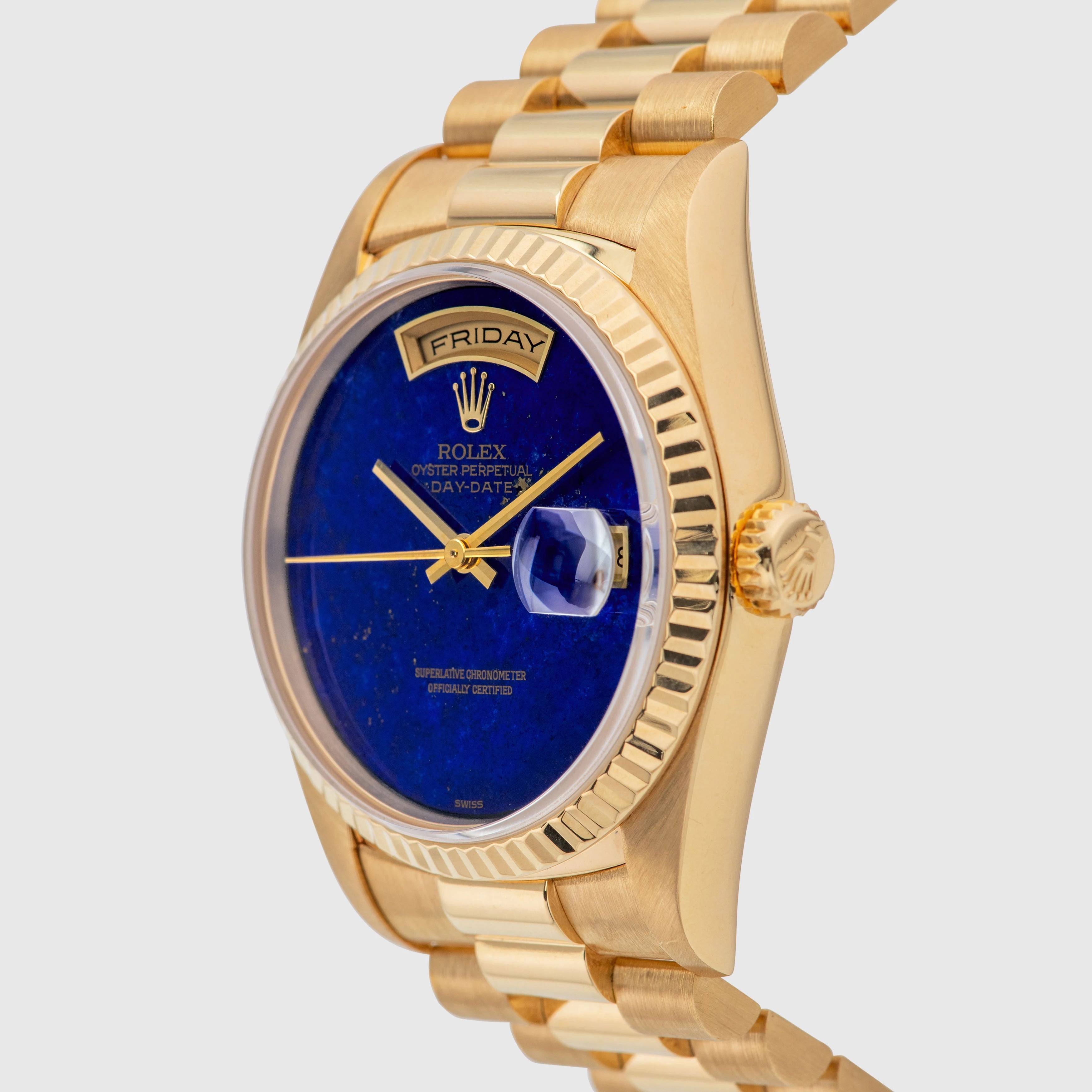 1990 Rolex Day Date Lapis Dial Ref. 18238