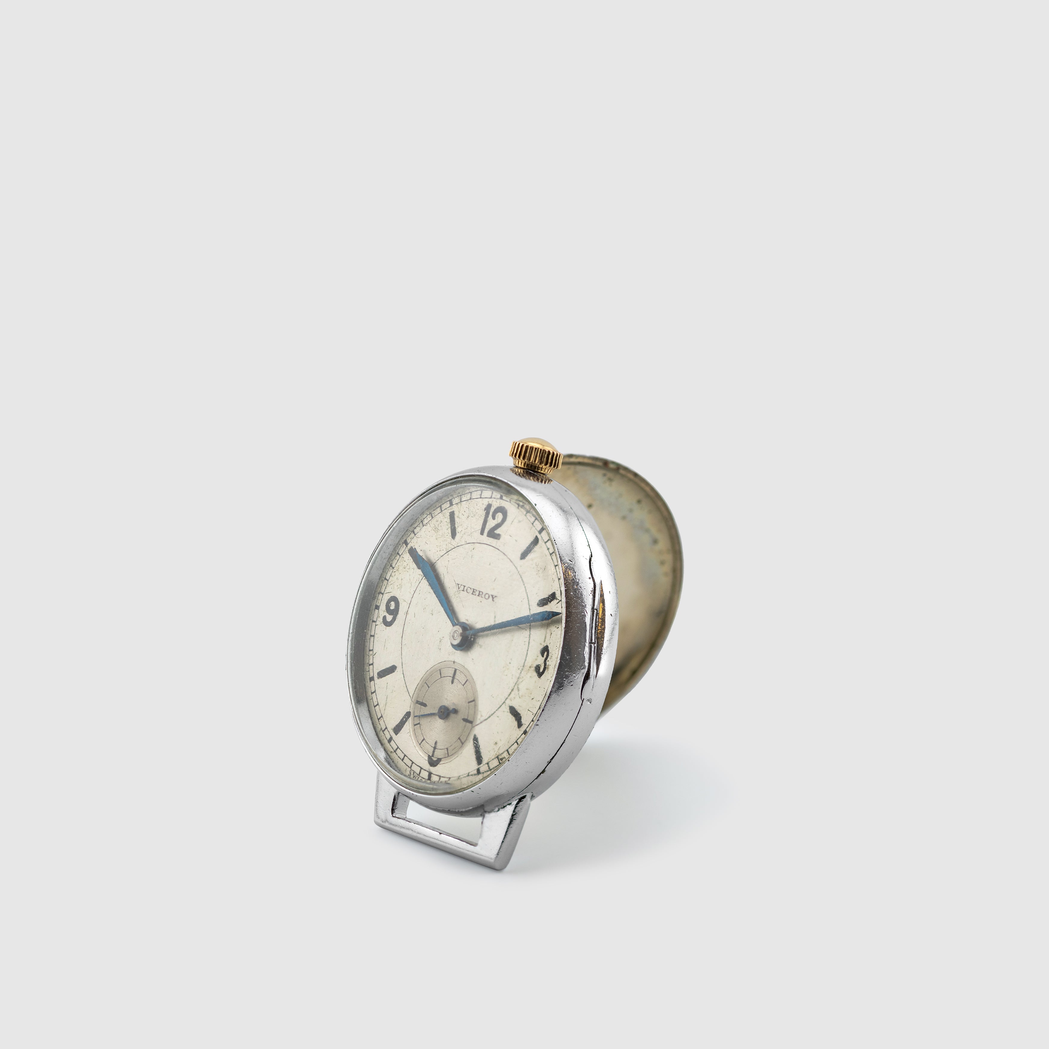 1940 “Viceroy” Golf Pendant Open-Face Watch, Steel 'Staybrite'