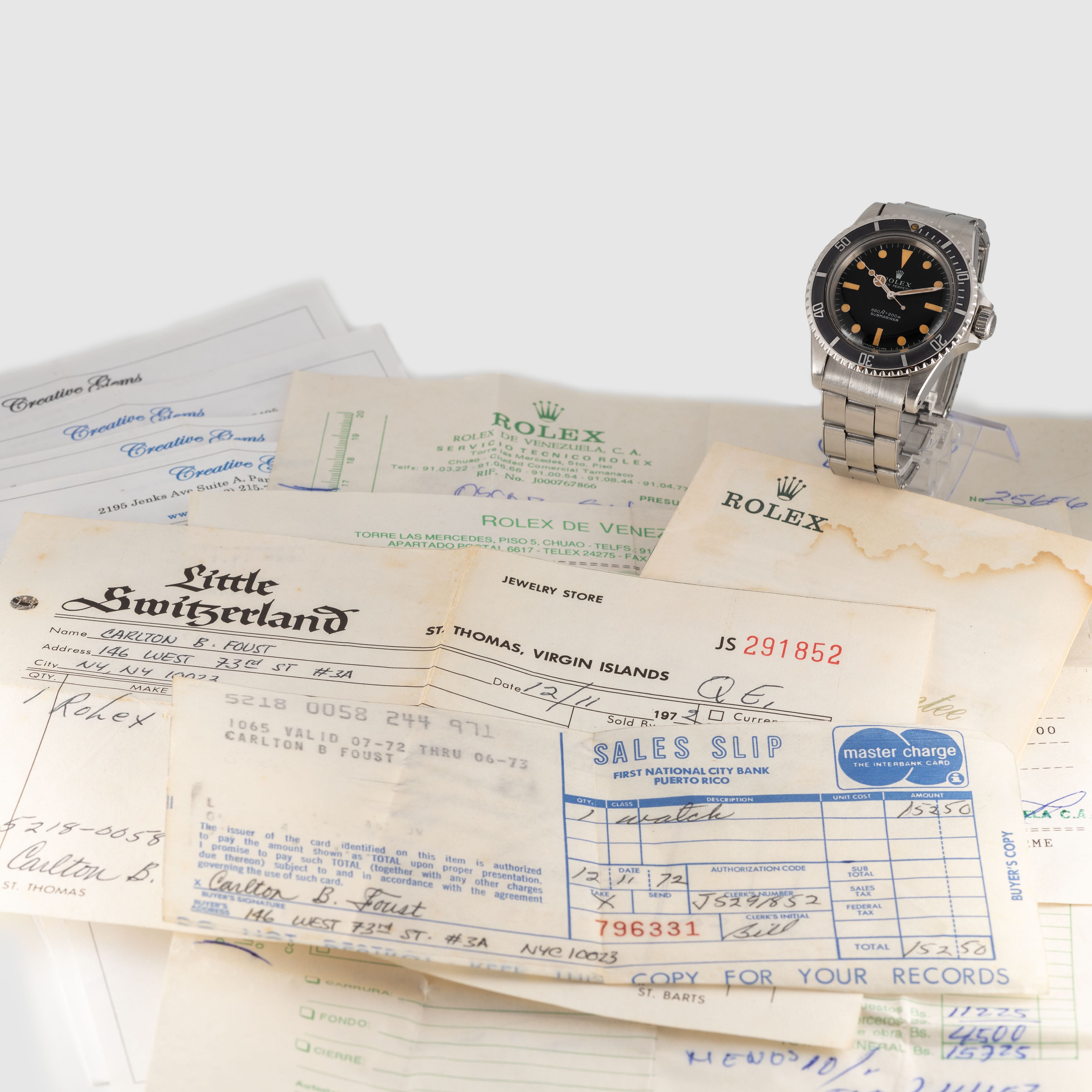 1971 Rolex Submariner Ref. 5513 (Box, Papers & Service Invoices)