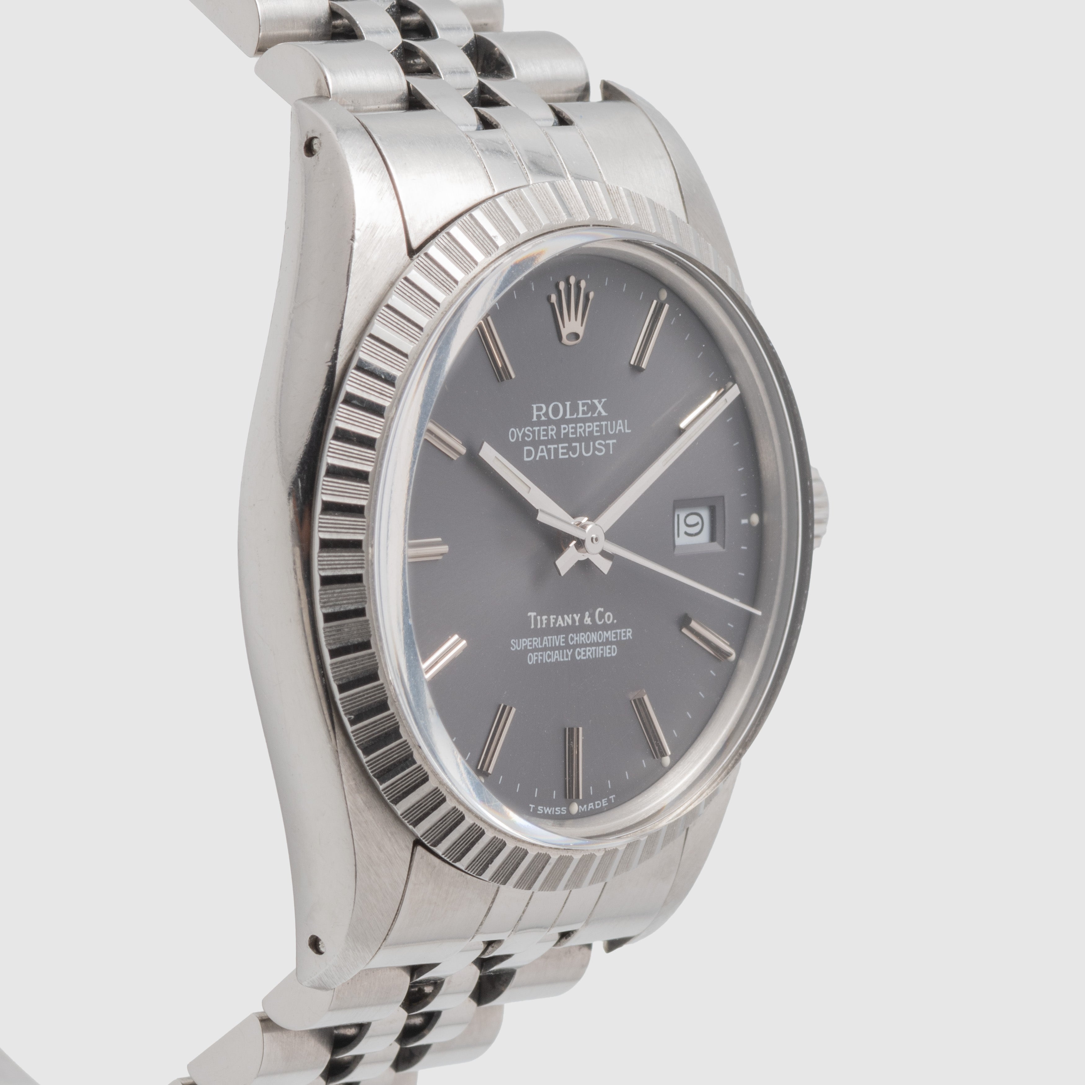 1988 Rolex Datejust Grey Dial Tiffany & Co. Ref. 16030