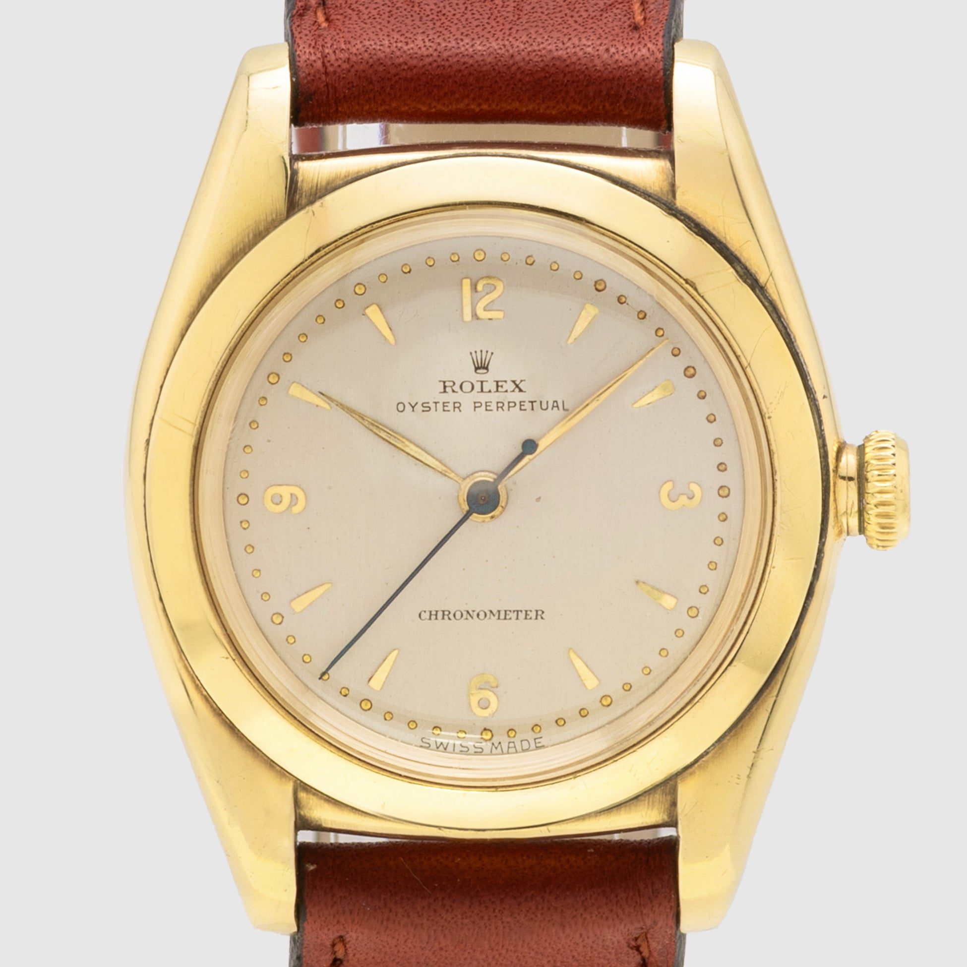 1945 Rolex Bubbleback 14K Gold Ref. 3131