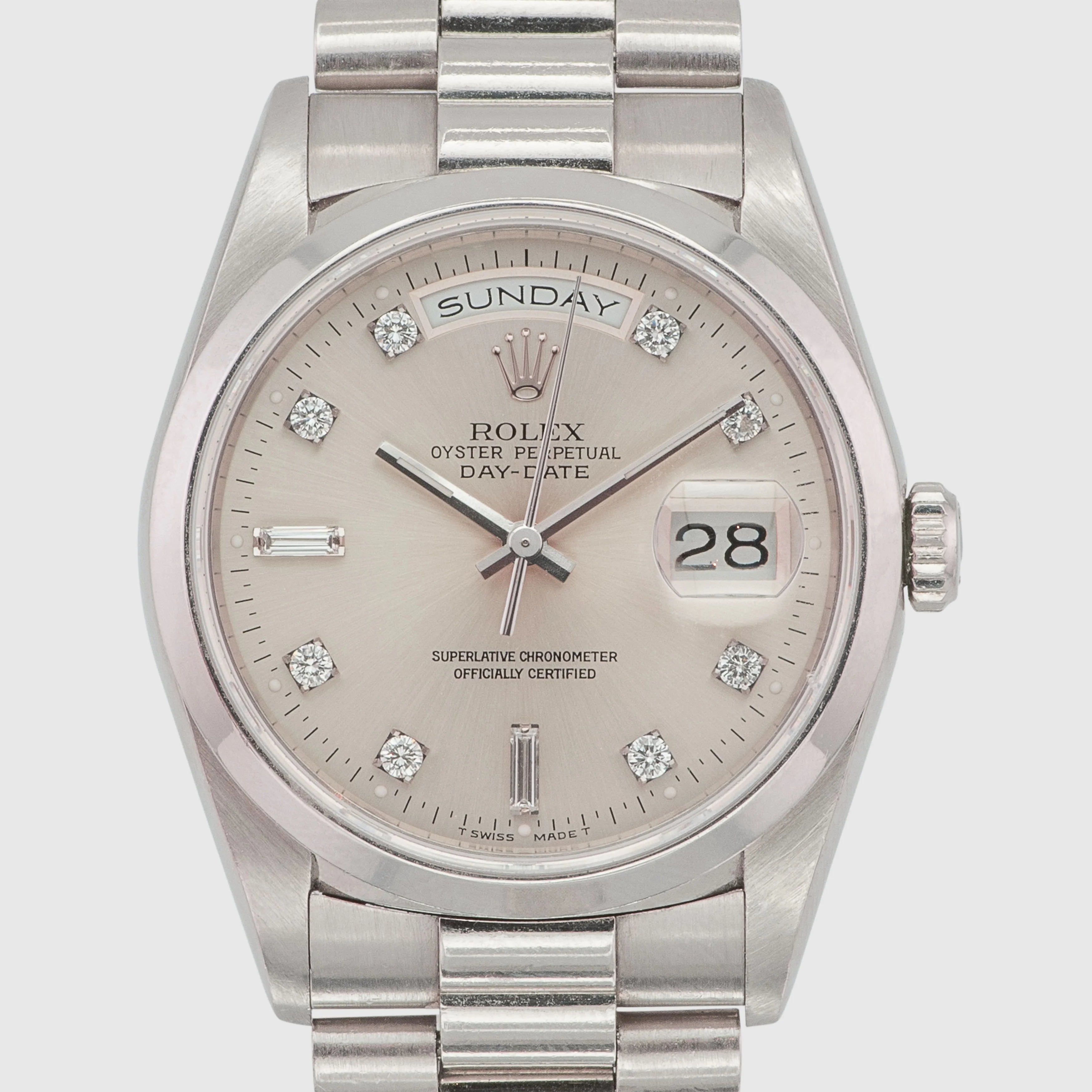 1991 Rolex Day Date Jumbo Diamond Dial Ref. 18206