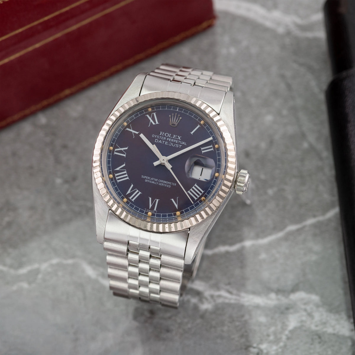 1983 Rolex Datejust Purple Buckley Dial Ref. 16014