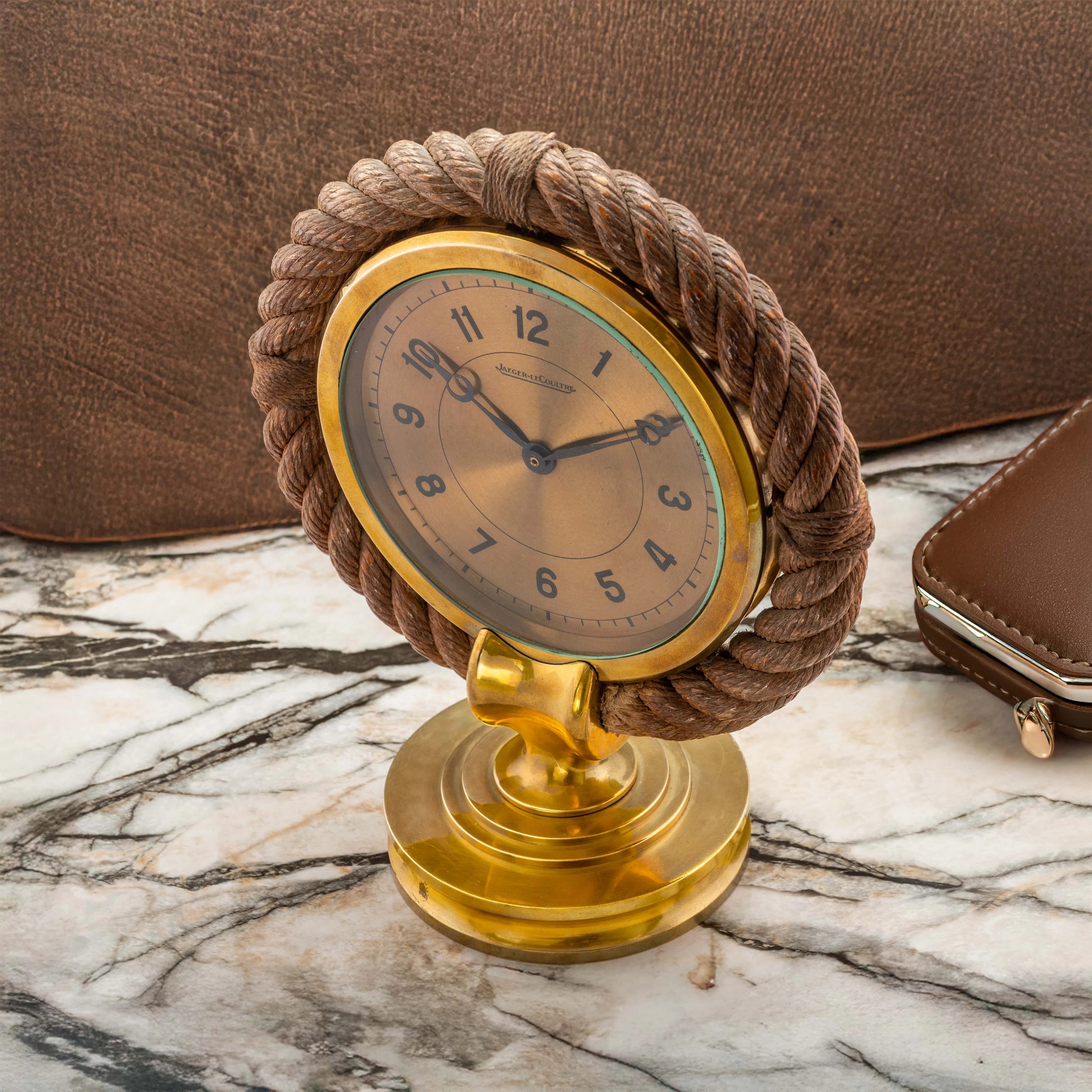 Jaeger LeCoultre Barley Mow Centre, Nautical Table Clock circa 1955