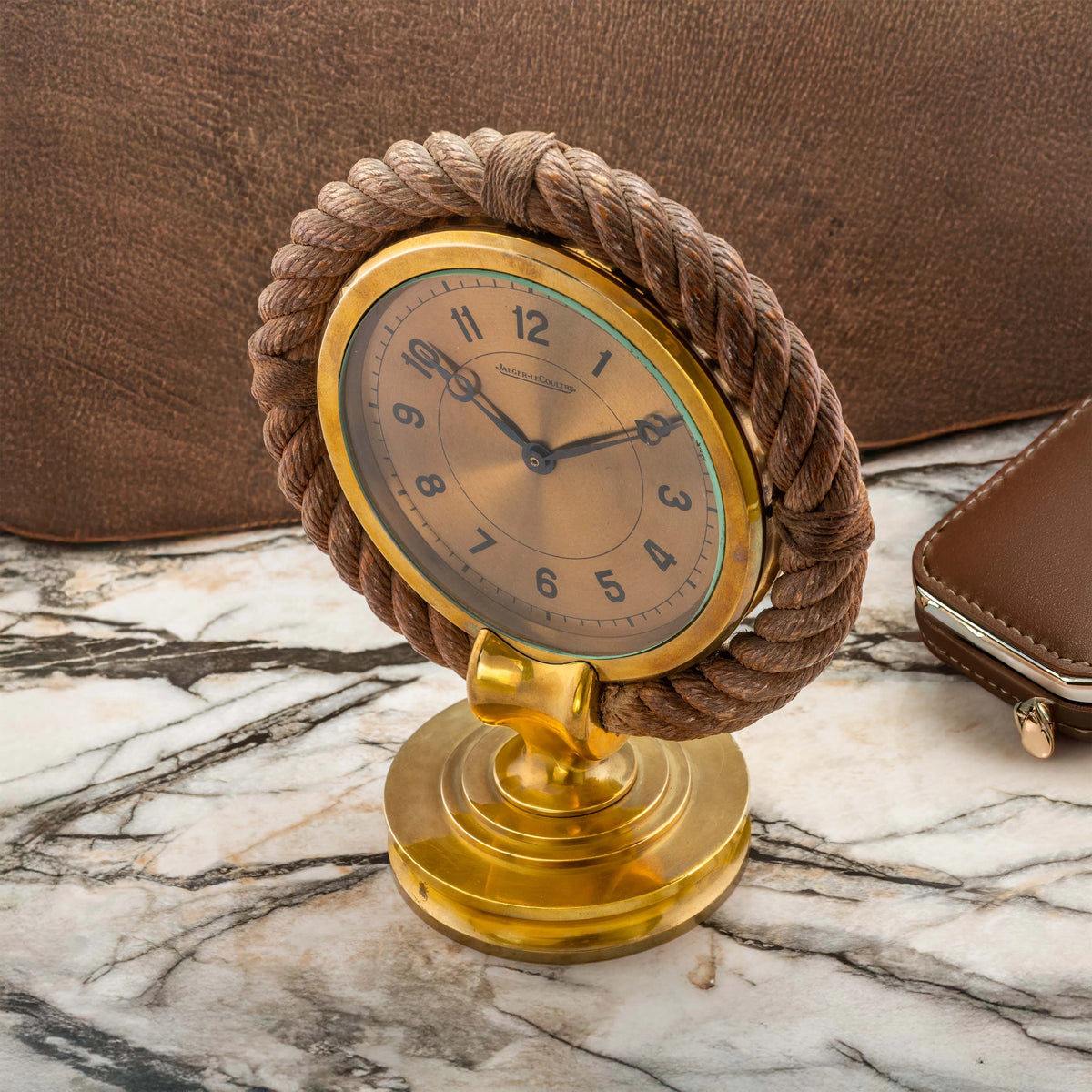 Jaeger LeCoultre Barley Mow Centre, Nautical Table Clock circa 1955