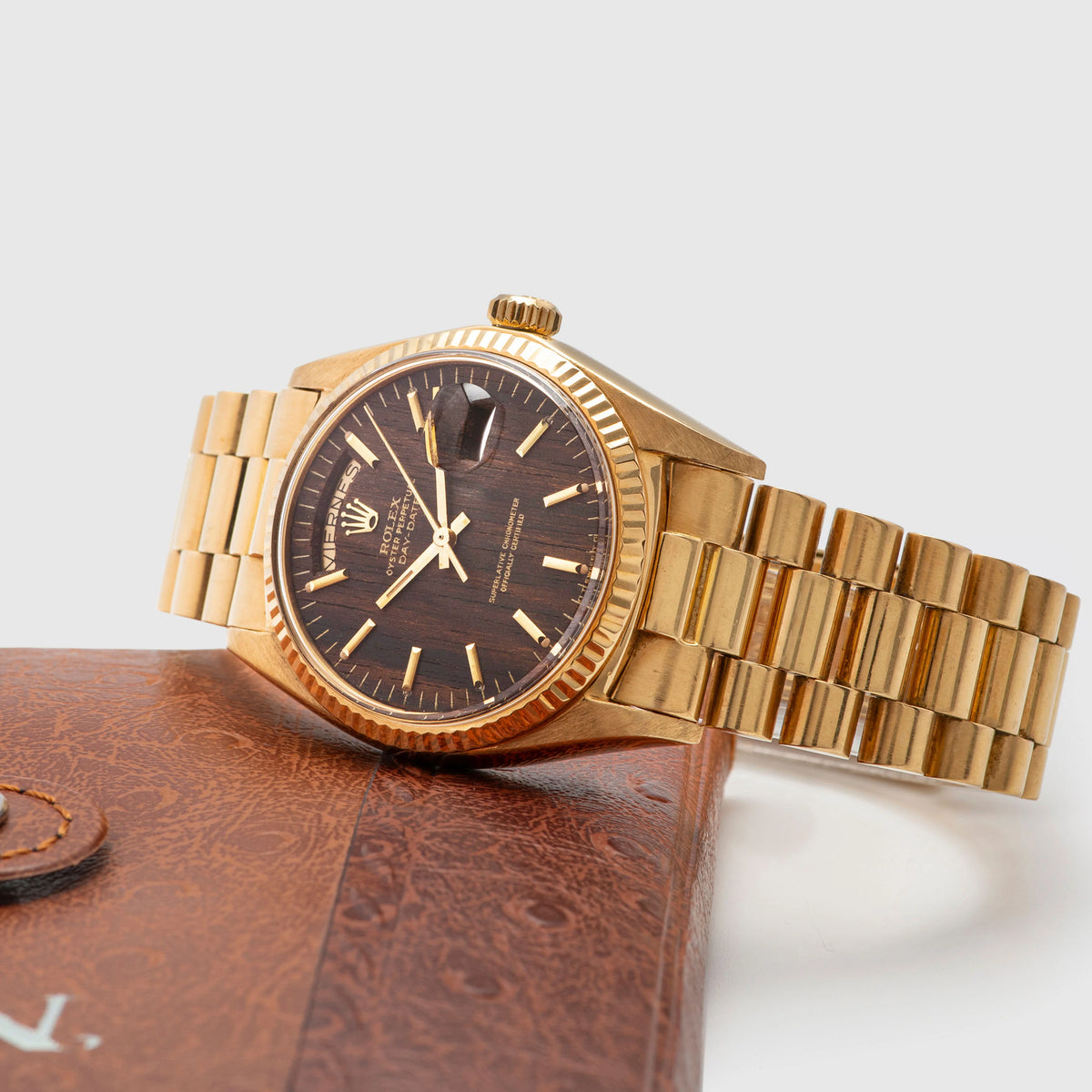 1970 Rolex Day Date Sequoia Wood Dial Ref. 1803 (with certificate)