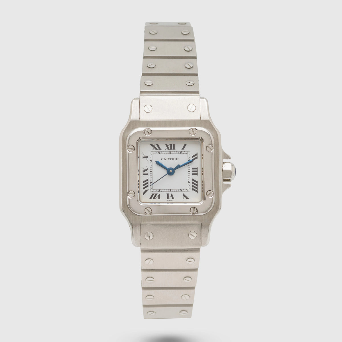 1990's Cartier Santos Carree White Roman Dial Ref. 0901