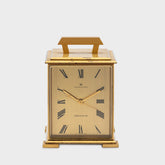 1970's Hamilton Electro-Mechanical Gilt Brass Desk Clock