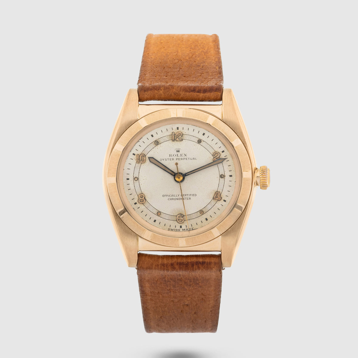 1947 Rolex Bubbleback 14k YG Two Tone Radium Dial Ref. 4777