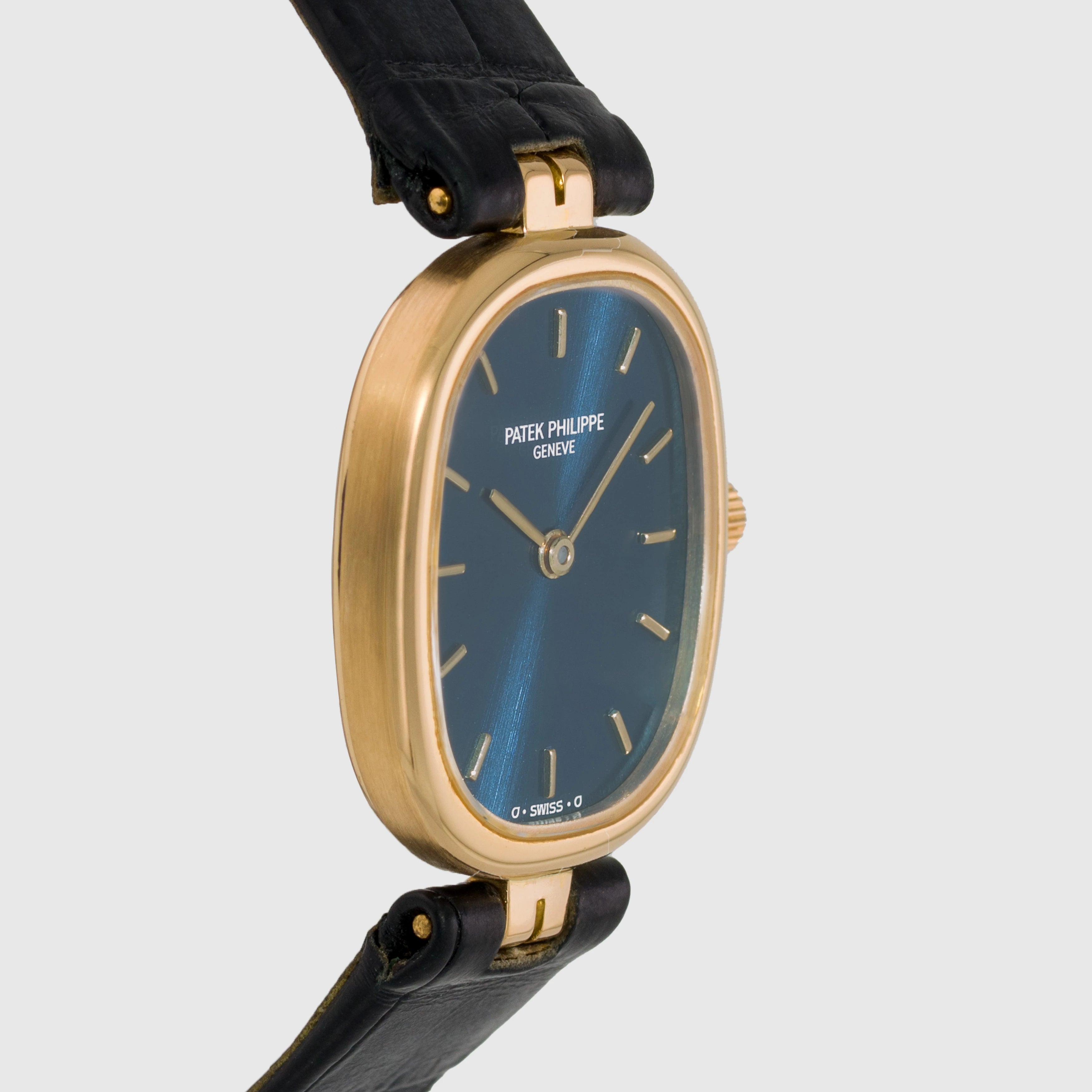 1993 Patek Philippe Ellipse Blue Dial 18k YG Ref. 4764 (Box & Paper)