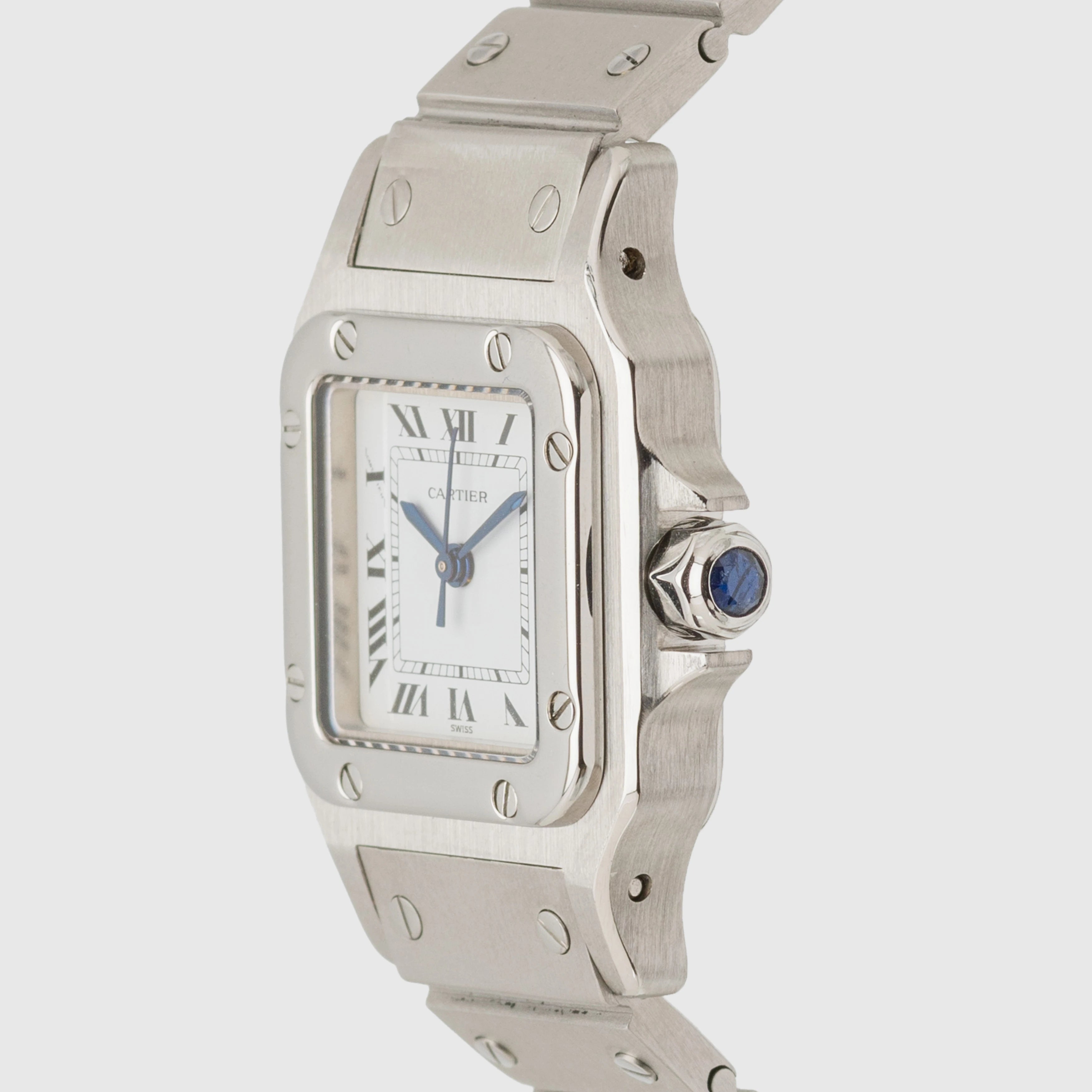 1990's Cartier Santos Carree White Roman Dial Ref. 0901