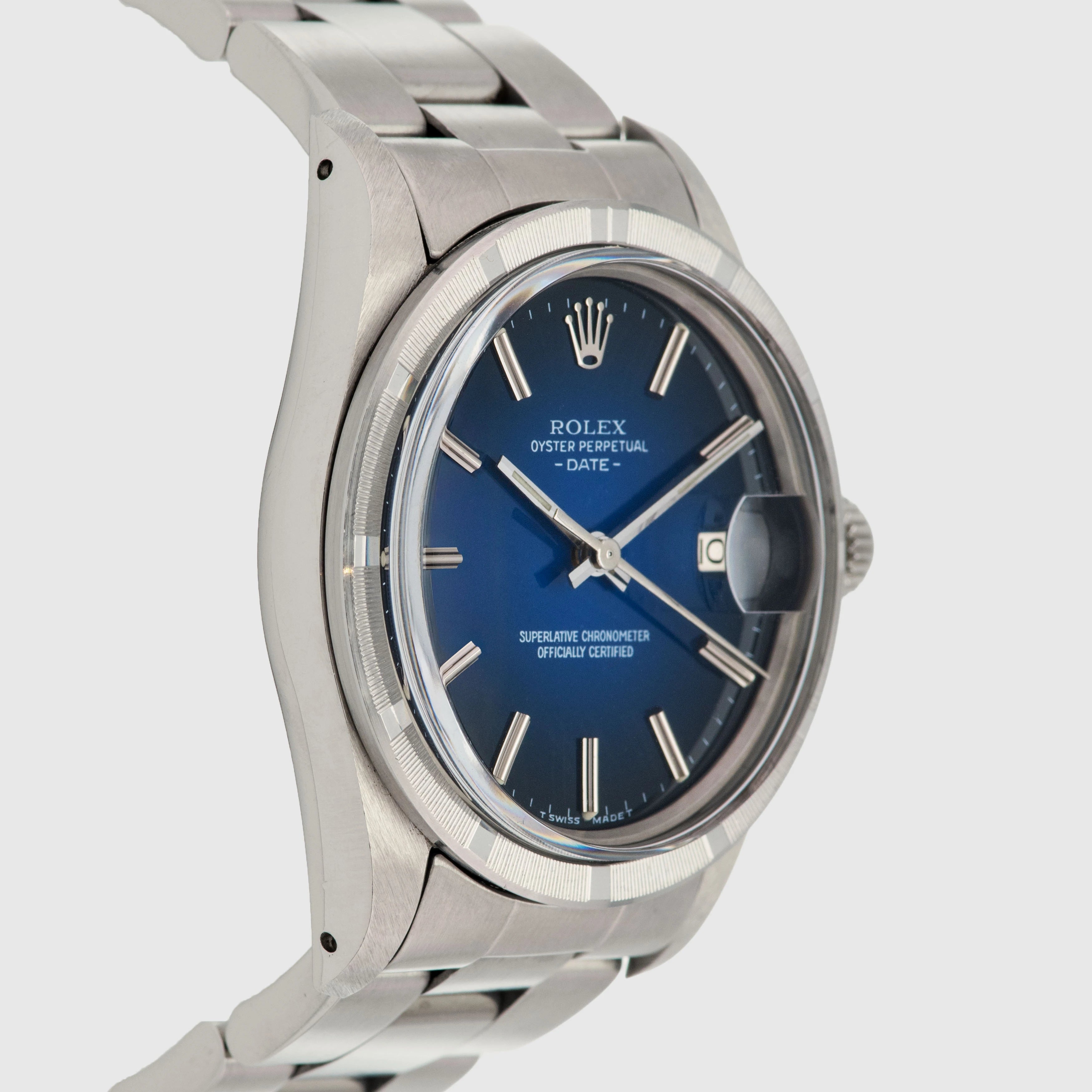 1981 Rolex Oyster Perpetual Date Blue Vignette Dial Ref. 15010