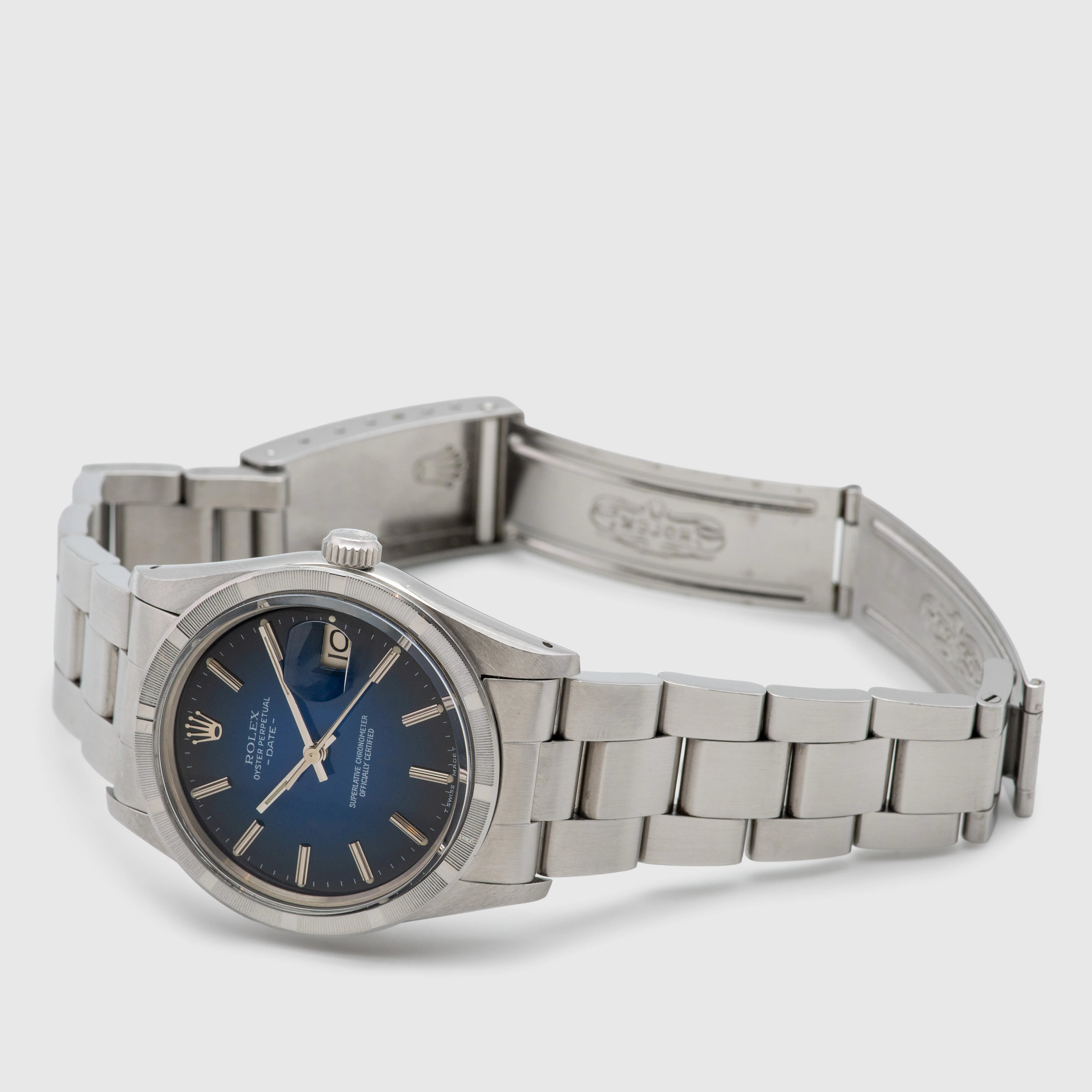 1981 Rolex Oyster Perpetual Date Blue Vignette Dial Ref. 15010
