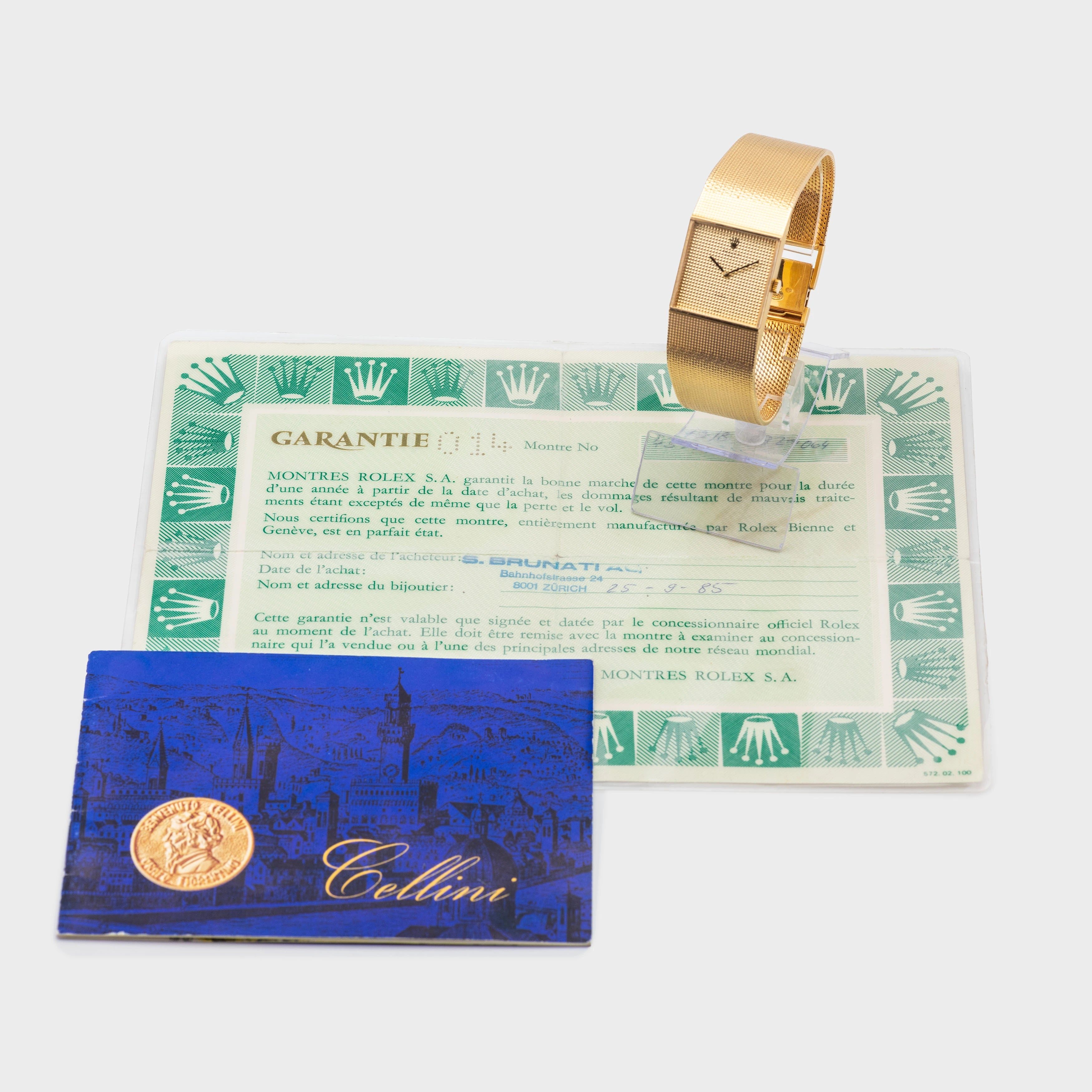 1981 Rolex King Midas Cellini Hobnail Dial Unpolished Ref. 4312/8 (with Papers)