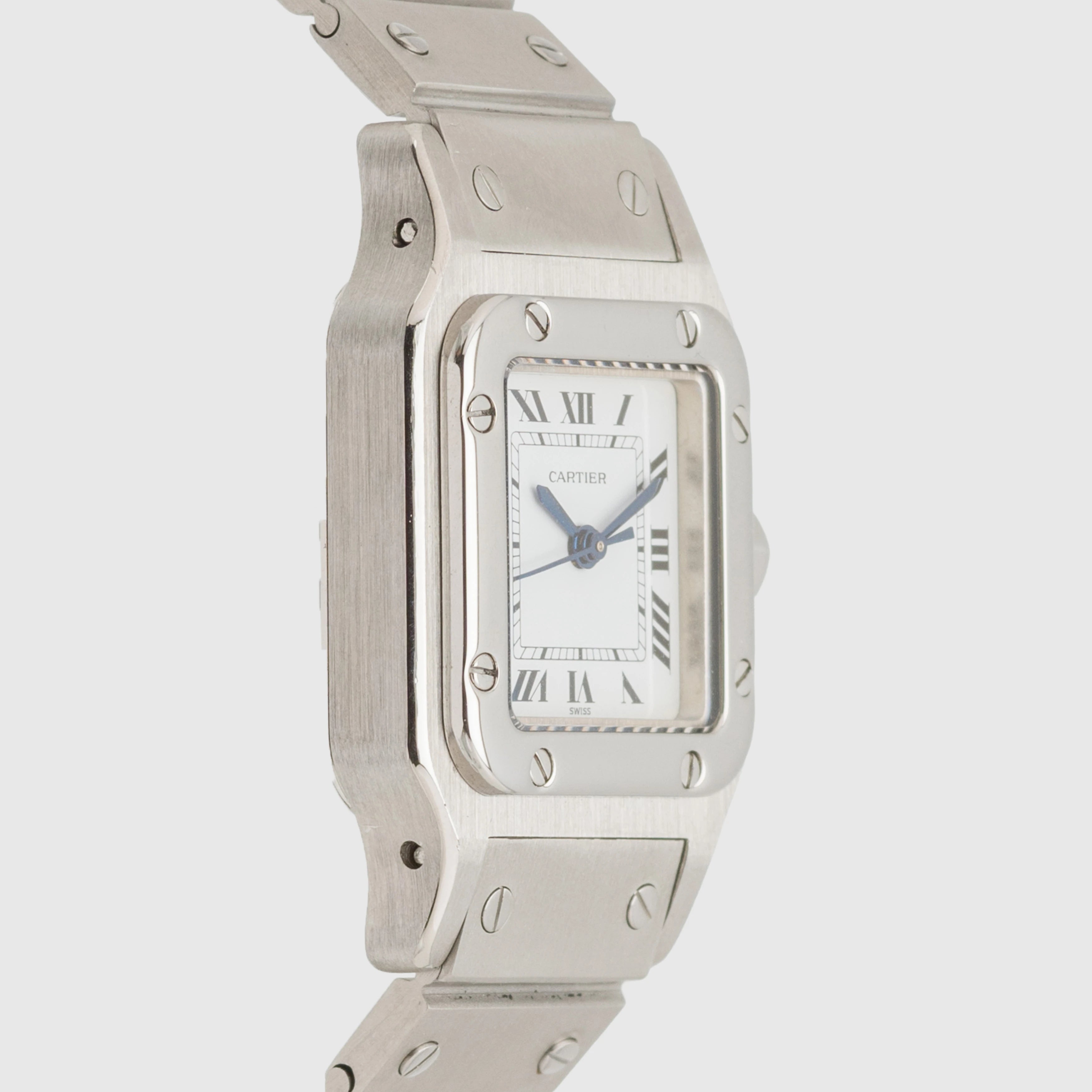 1990's Cartier Santos Carree White Roman Dial Ref. 0901