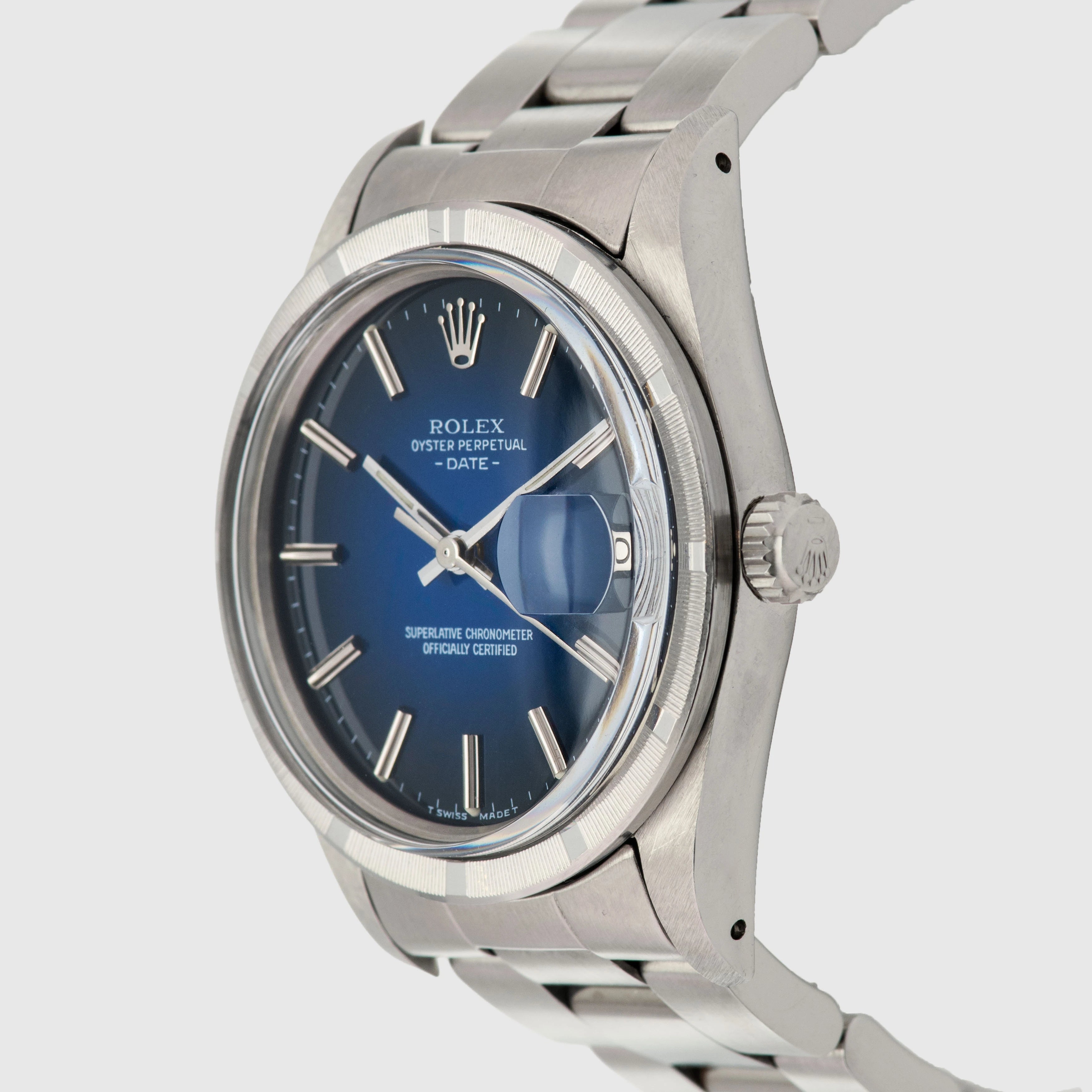 1981 Rolex Oyster Perpetual Date Blue Vignette Dial Ref. 15010