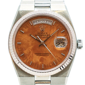 1978 Rolex Day Date Oysterquartz Birch Wood Dial Ref.  19019