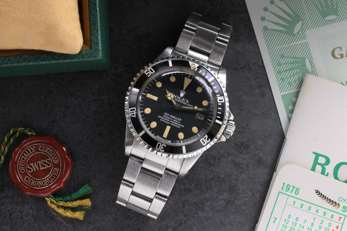 1978 Rolex Sea Dweller Great White Unpolished, like new Ref. 1665 (Full Set with Invoice)