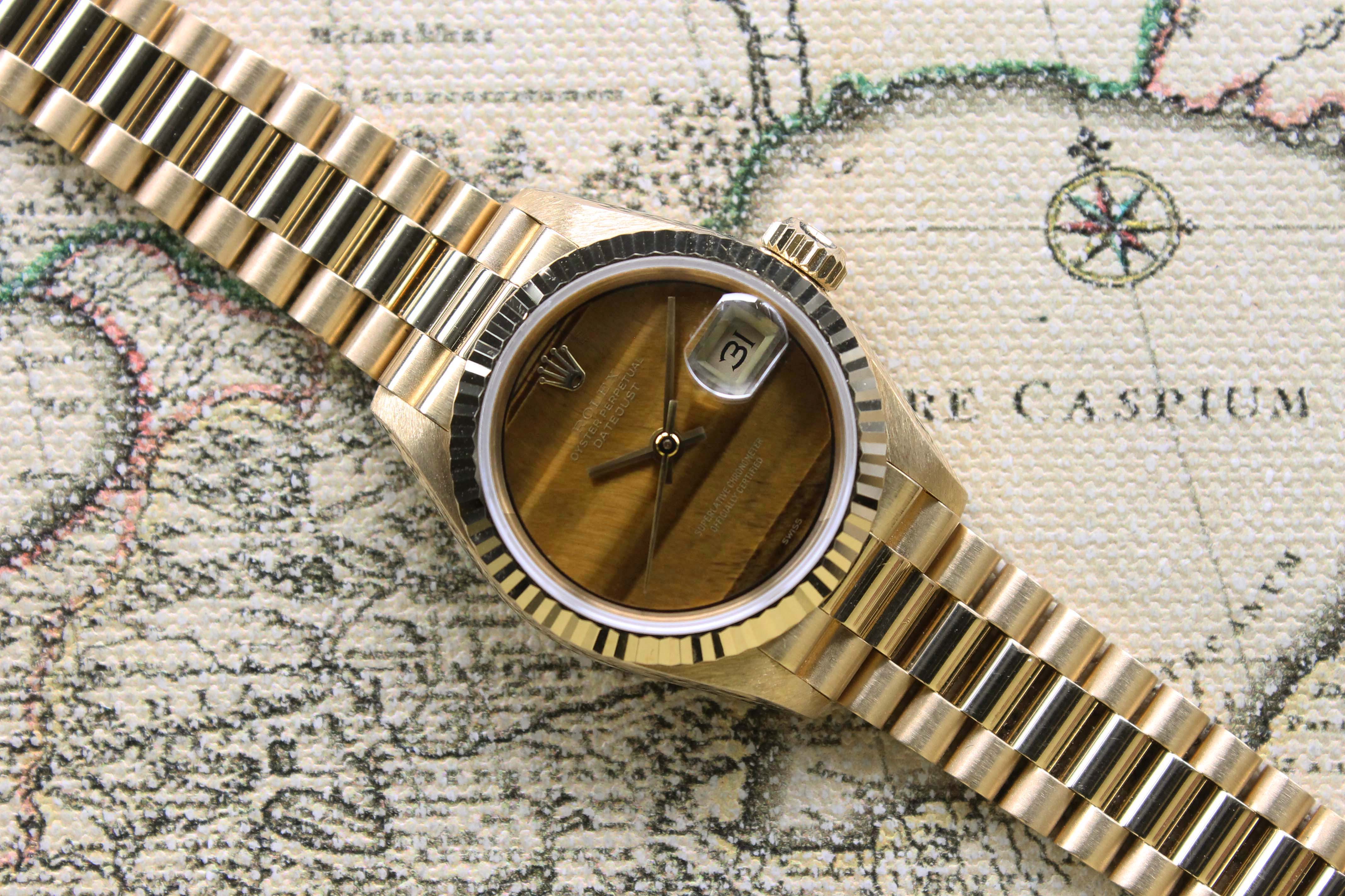 1988 Rolex Datejust Ladies Tiger Eye dial - NOS Ref. 69178