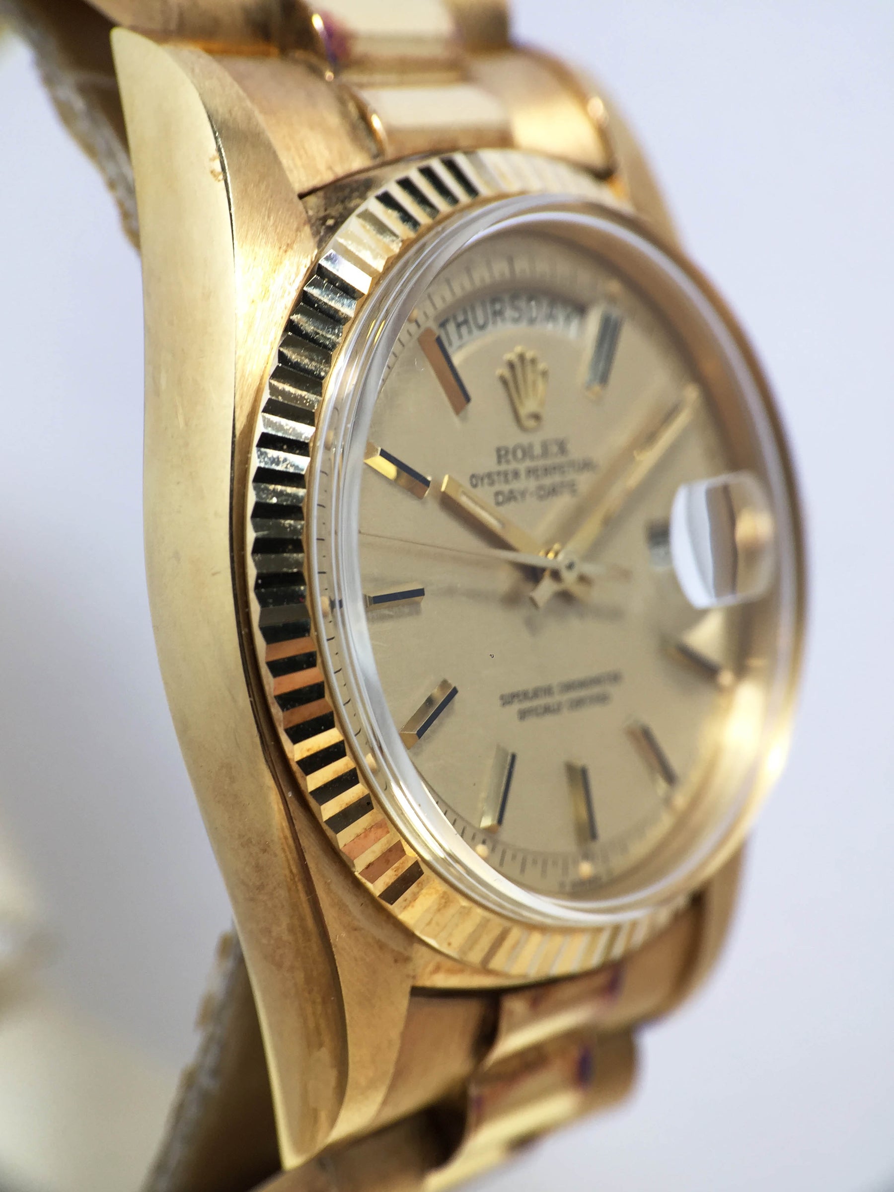 1977 Rolex Day Date Linen Dial NOS Ref. 1803 (Full Set)