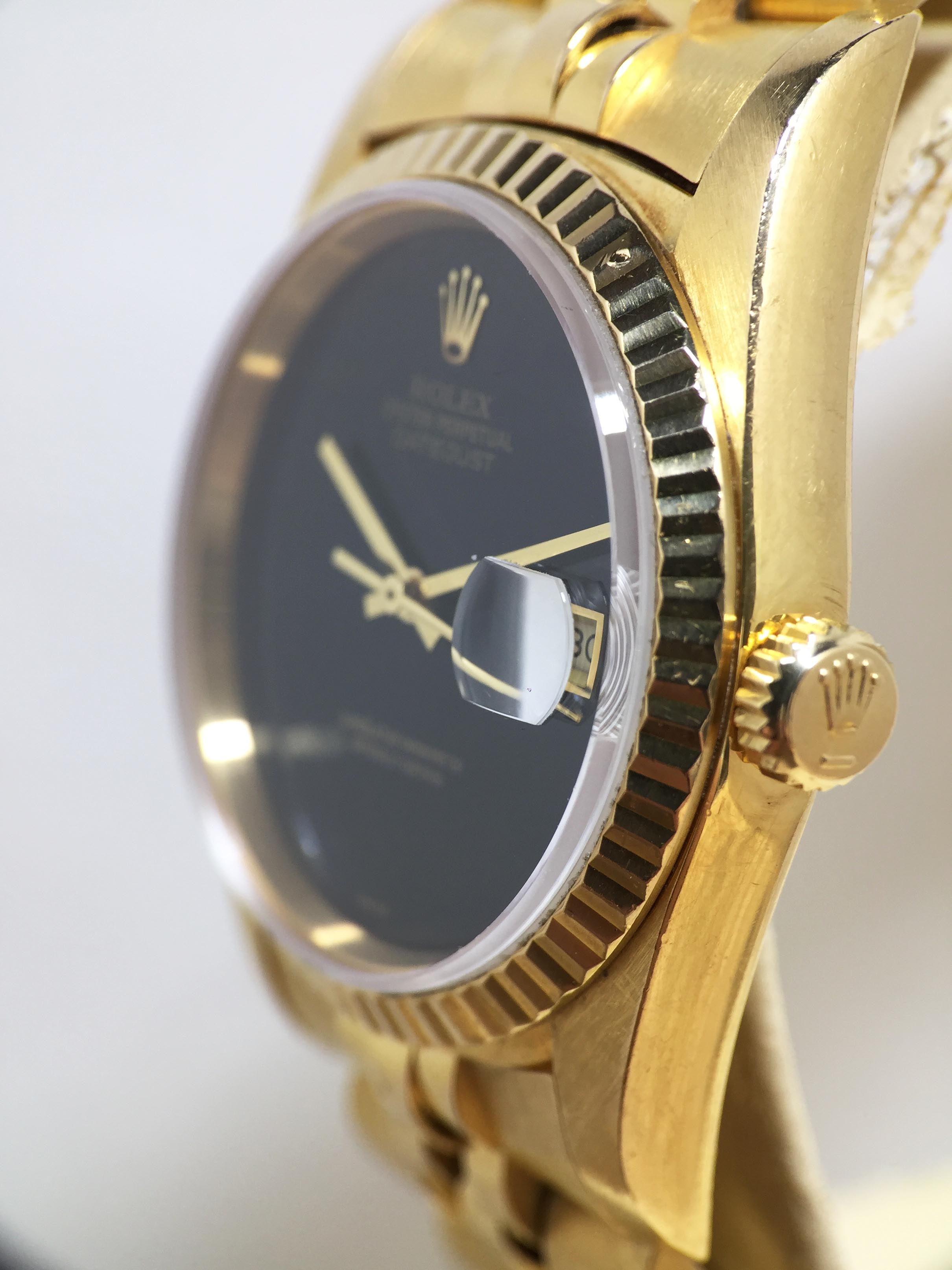 1990 Rolex Datejust Onyx Dial Ref. 16238