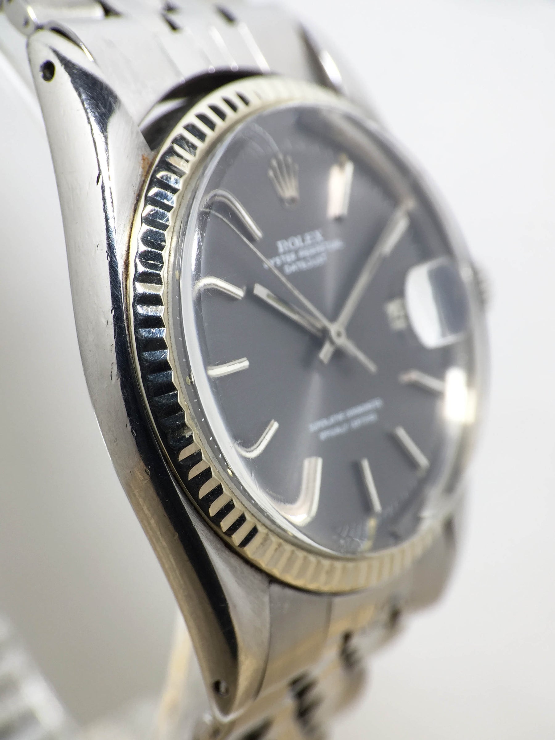 1973 Rolex Datejust Grey Dial St/WG Ref. 1601 (with Certificate)