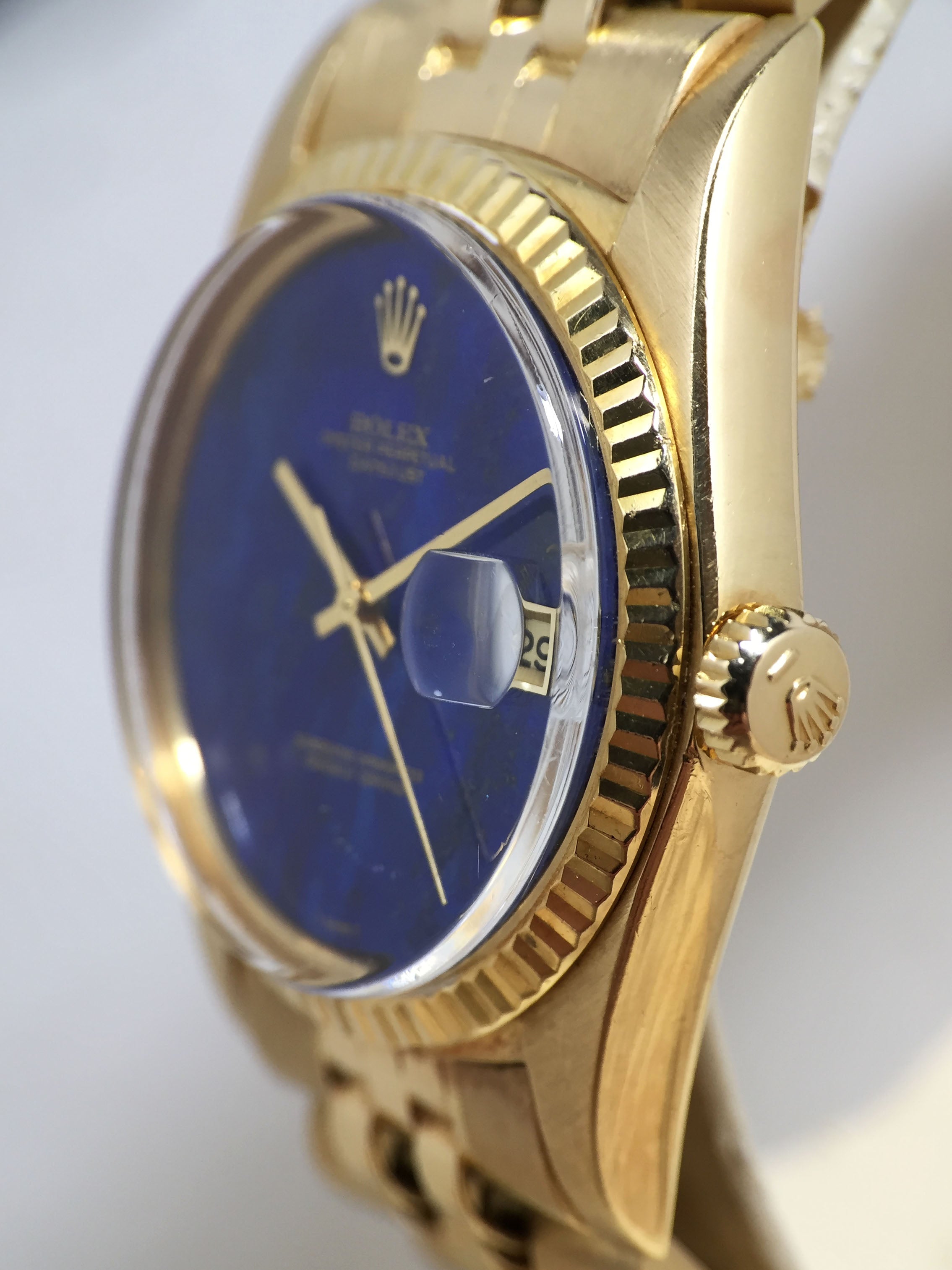 1974 Rolex Datejust 18K Rare Lapis Dial Ref. 1601