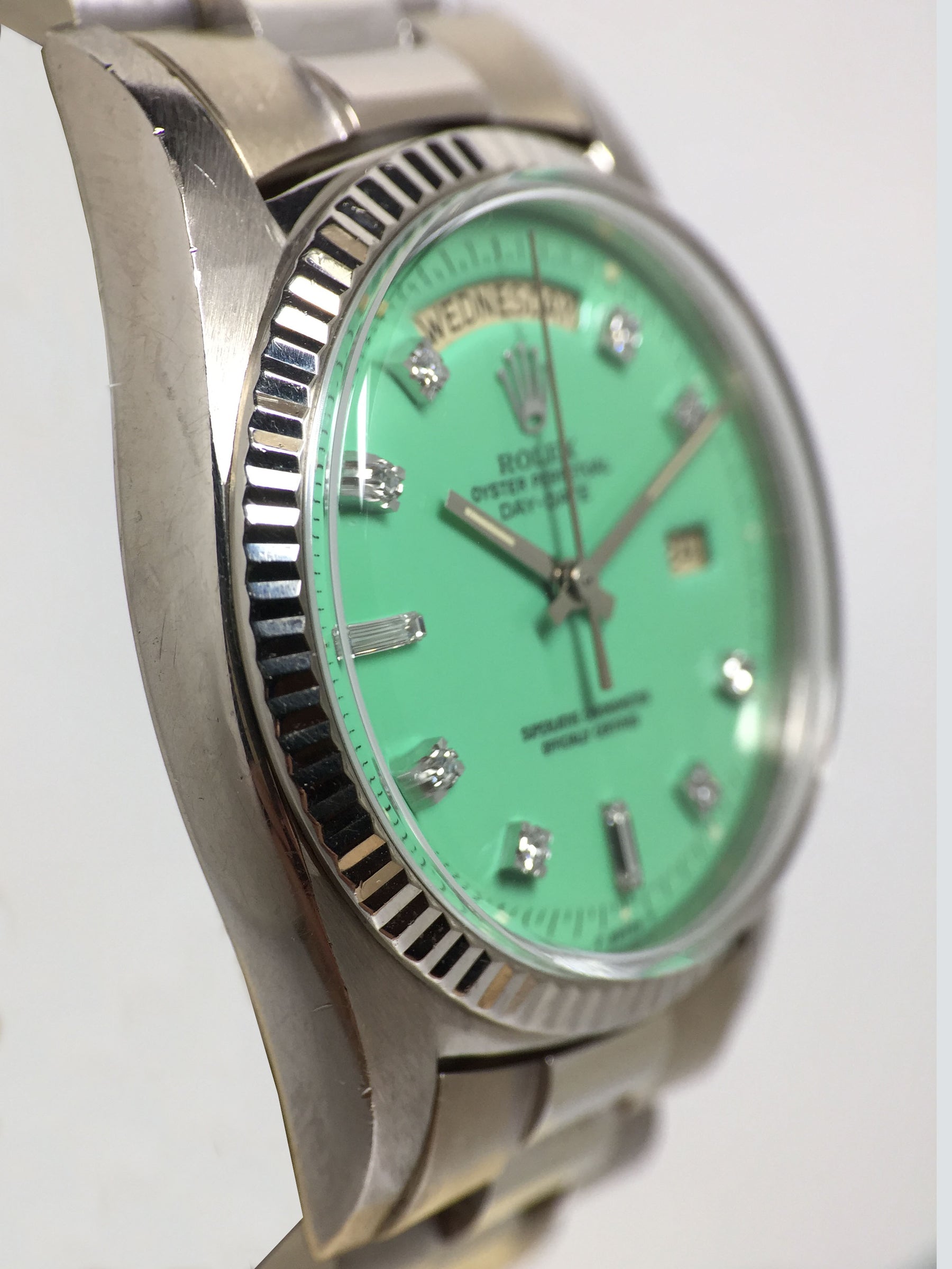 1972 Rolex Day Date Sea Foam Ref. 1803 (with Papers) - Price on Request