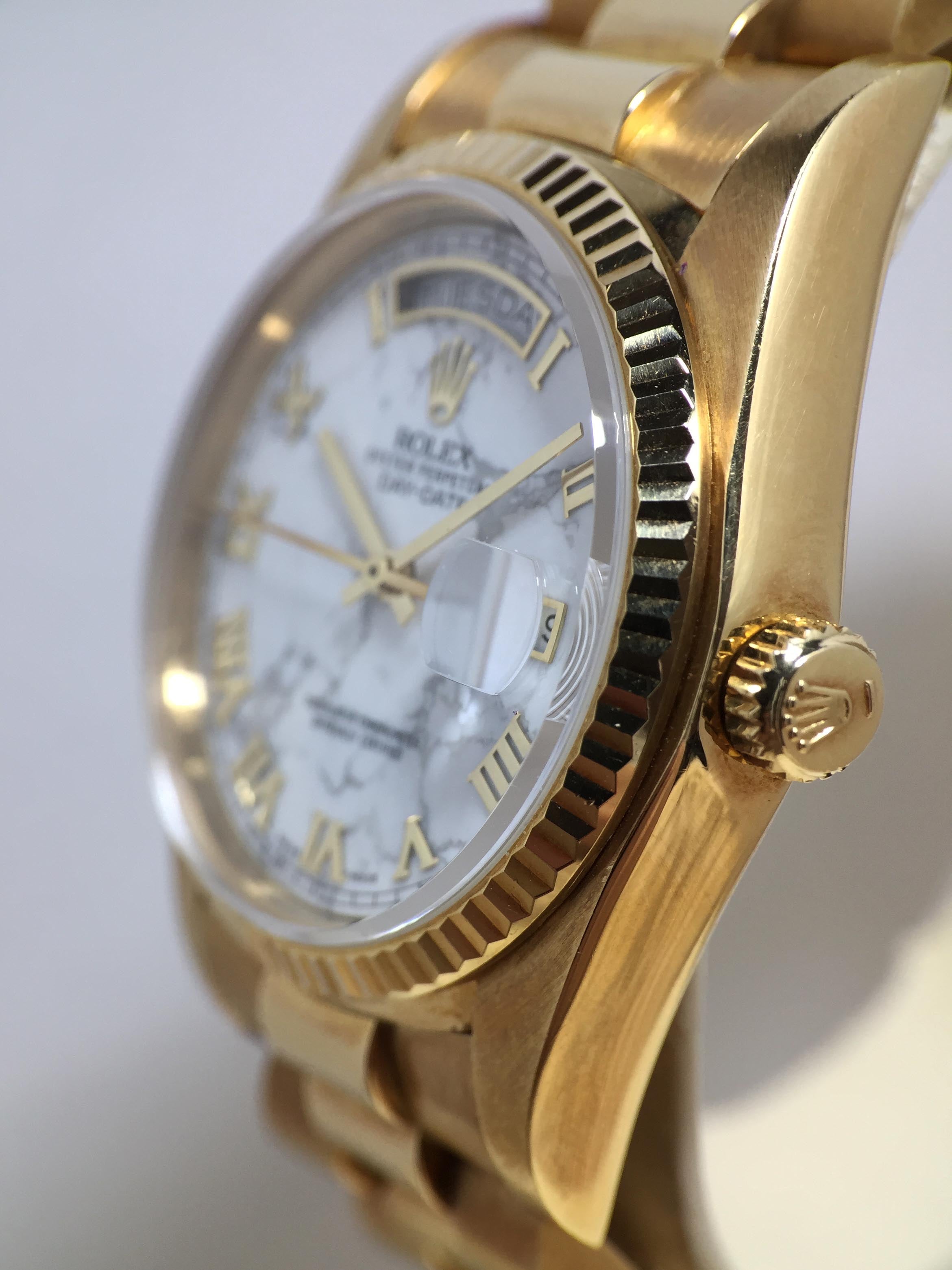 1980 Rolex Day Date Marble Ref. 18038