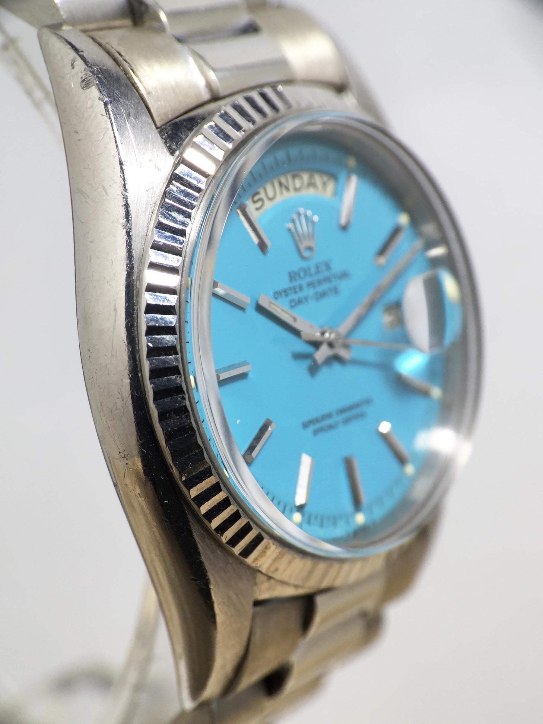 1967 Rolex Day Date WG Turquoise Stella Dial Ref. 1803