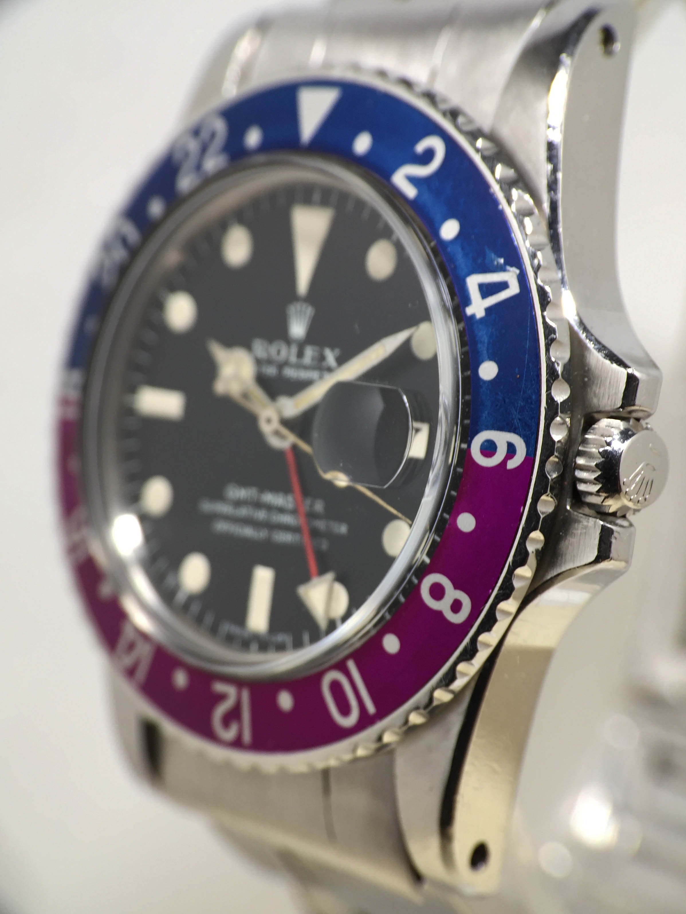 1968 Rolex GMT Master MK1 Unpolished Fuchsia Bezel Ref. 1675