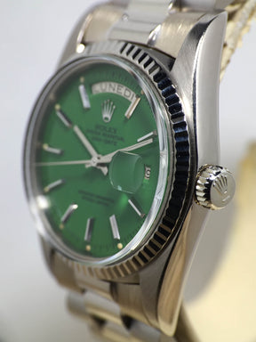 1974 Rolex Day Date White Gold Green Stella Dial Ref. 1803