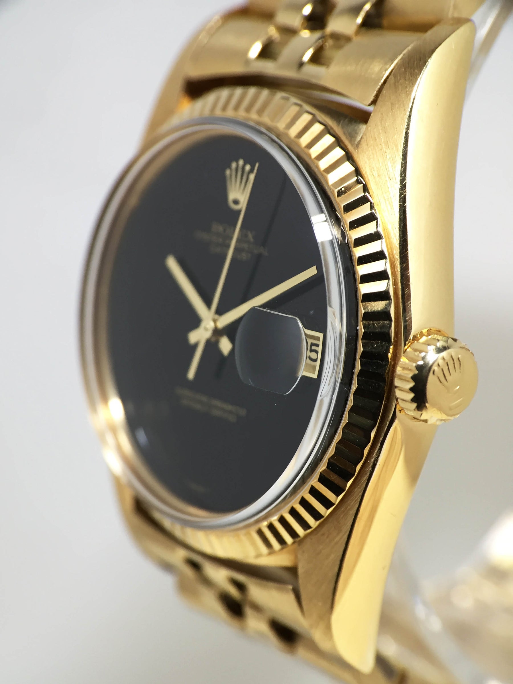 1975 Rolex Datejust 18K Onyx Dial Ref. 1601