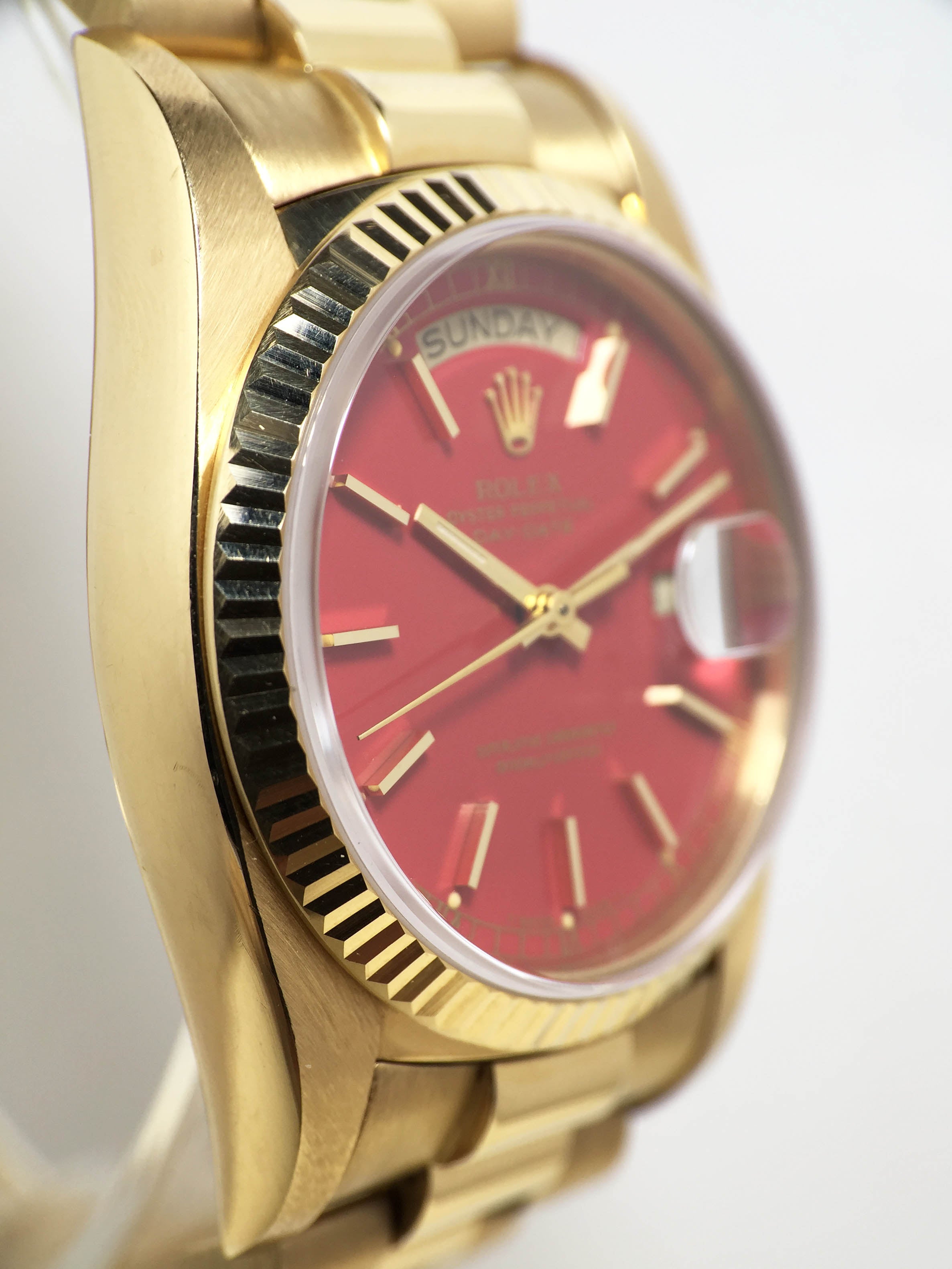 1978 Rolex Day Date Red Stella Ref. 18038 (Full Set)