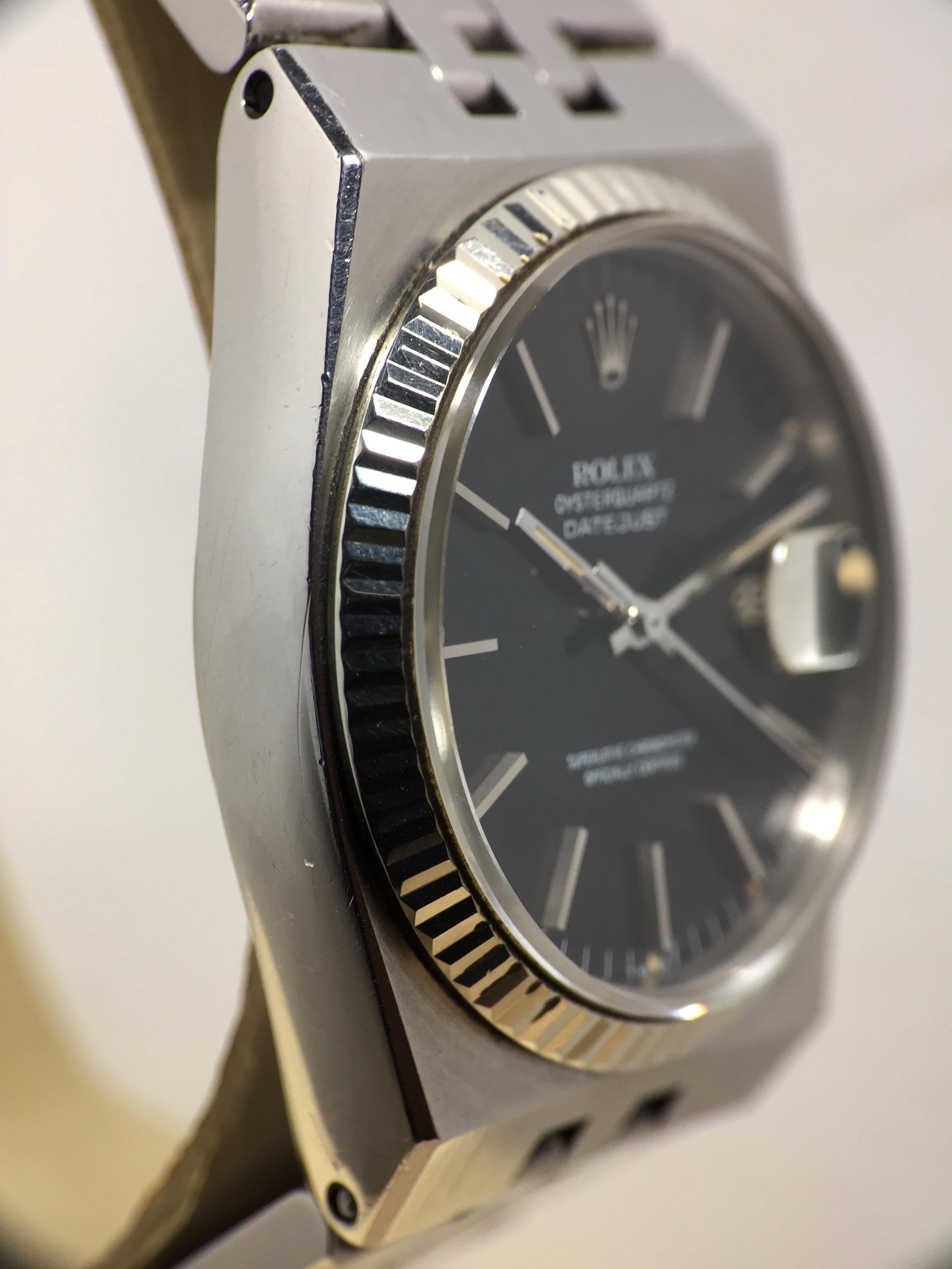 1981 Rolex Oysterquartz Datejust Ref. 17014 (with Papers)