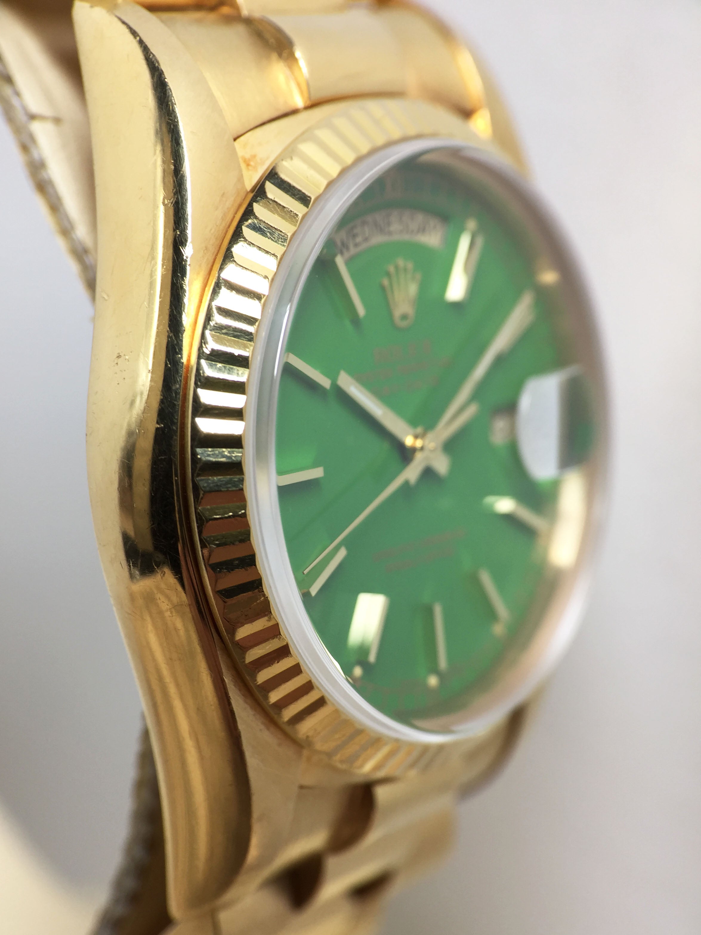 1980 Rolex Day Date Stella Green Ref. 18038 (with Box & Papers)