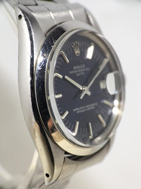 1972 Rolex Date Blue Dial Ref. 1500 (with Certificate & Orig. Invoice )