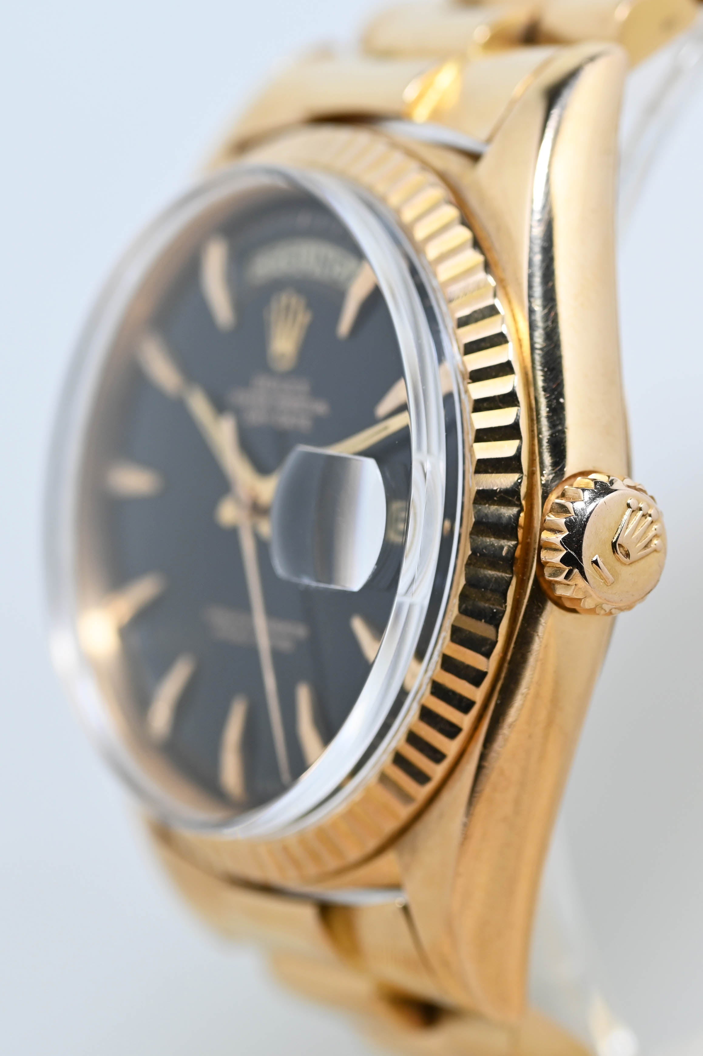 1964 Rolex Day Date Pink Gold Black Lacquer Dial Ref. 1803