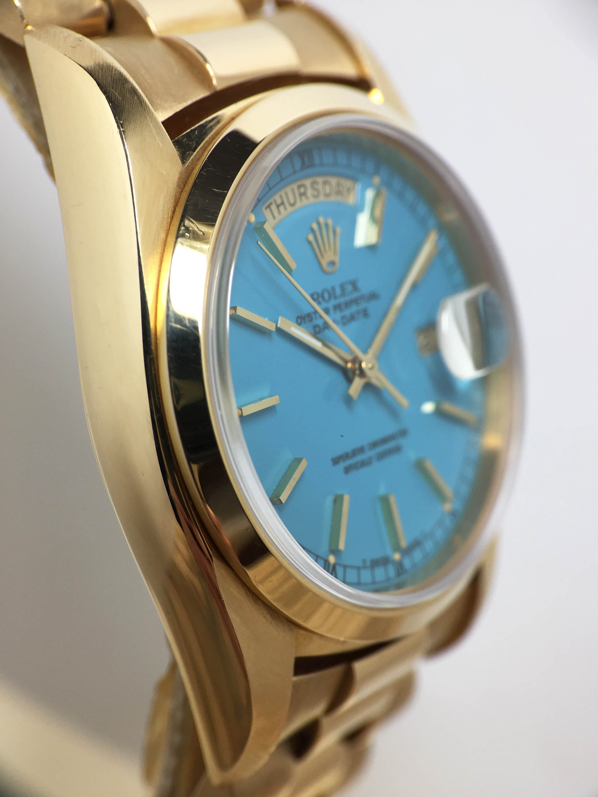 1978 Rolex Day Date Stella Turquoise Ref. 18028 (Full Set)